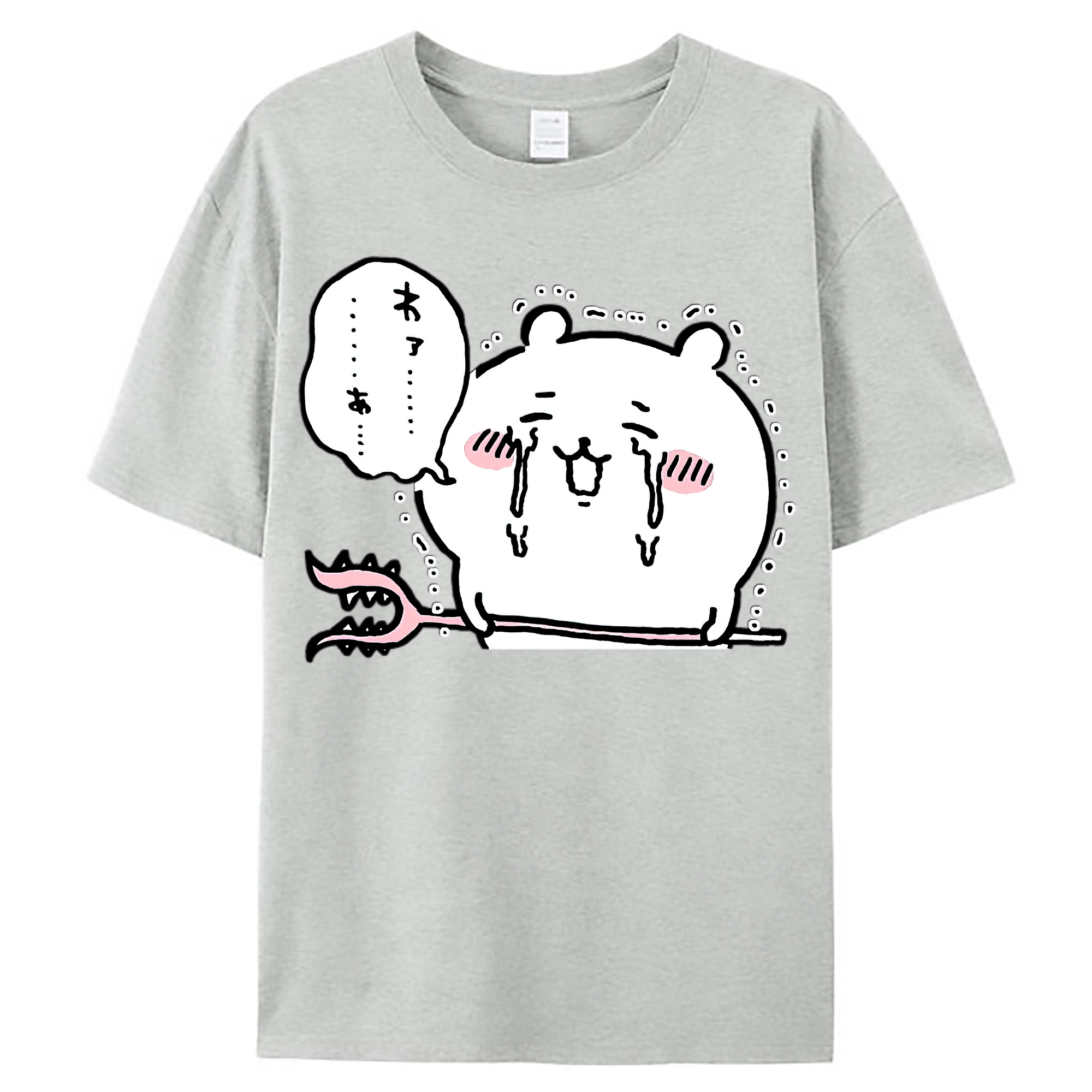 （画像用） ちいかわ ちいかわ Chii-kawa chiikawa レディースカジュアルプリントTシャツ（綿100％）