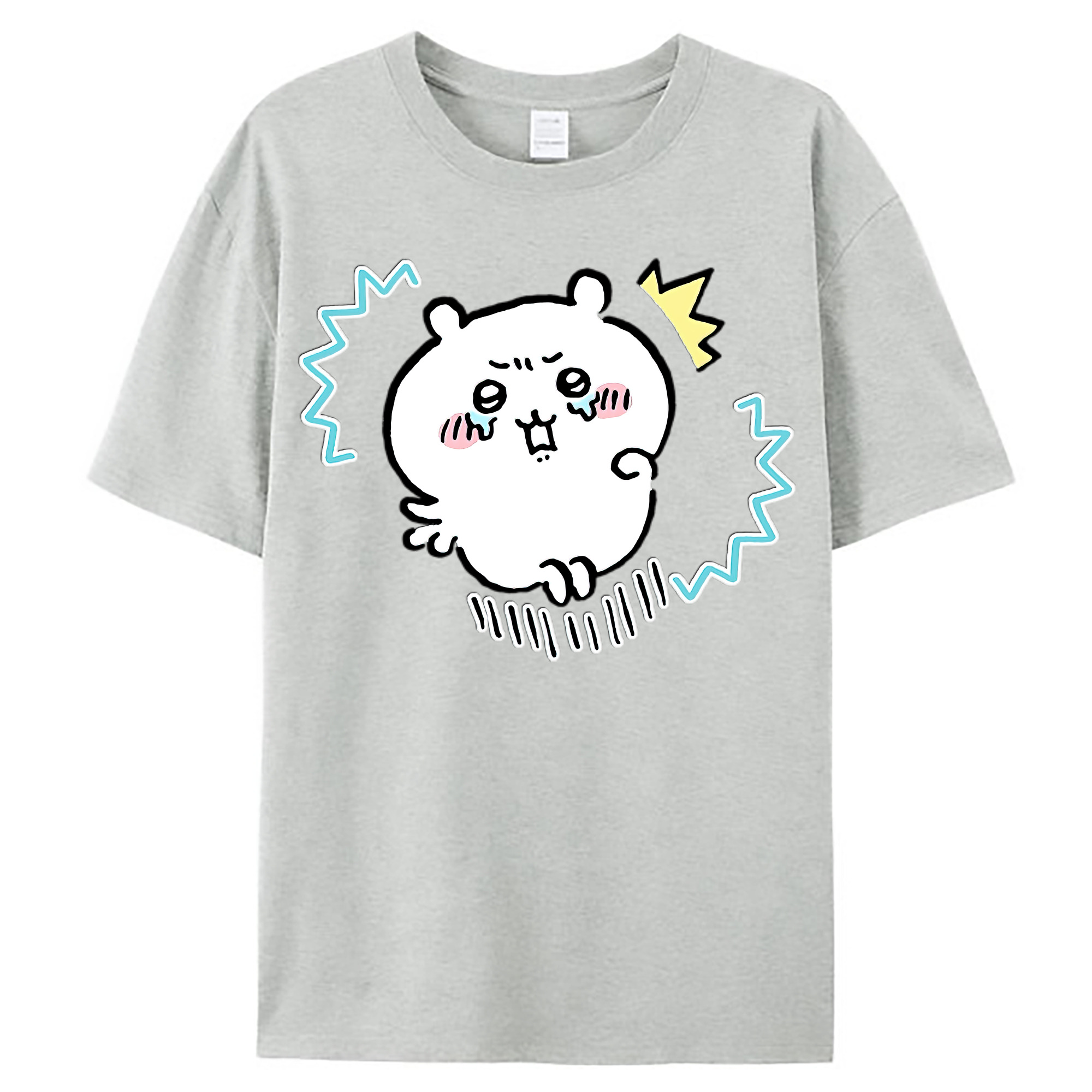 （画像用） ちいかわ ちいかわ Chii-kawa chiikawa レディースカジュアルプリントTシャツ（綿100％）
