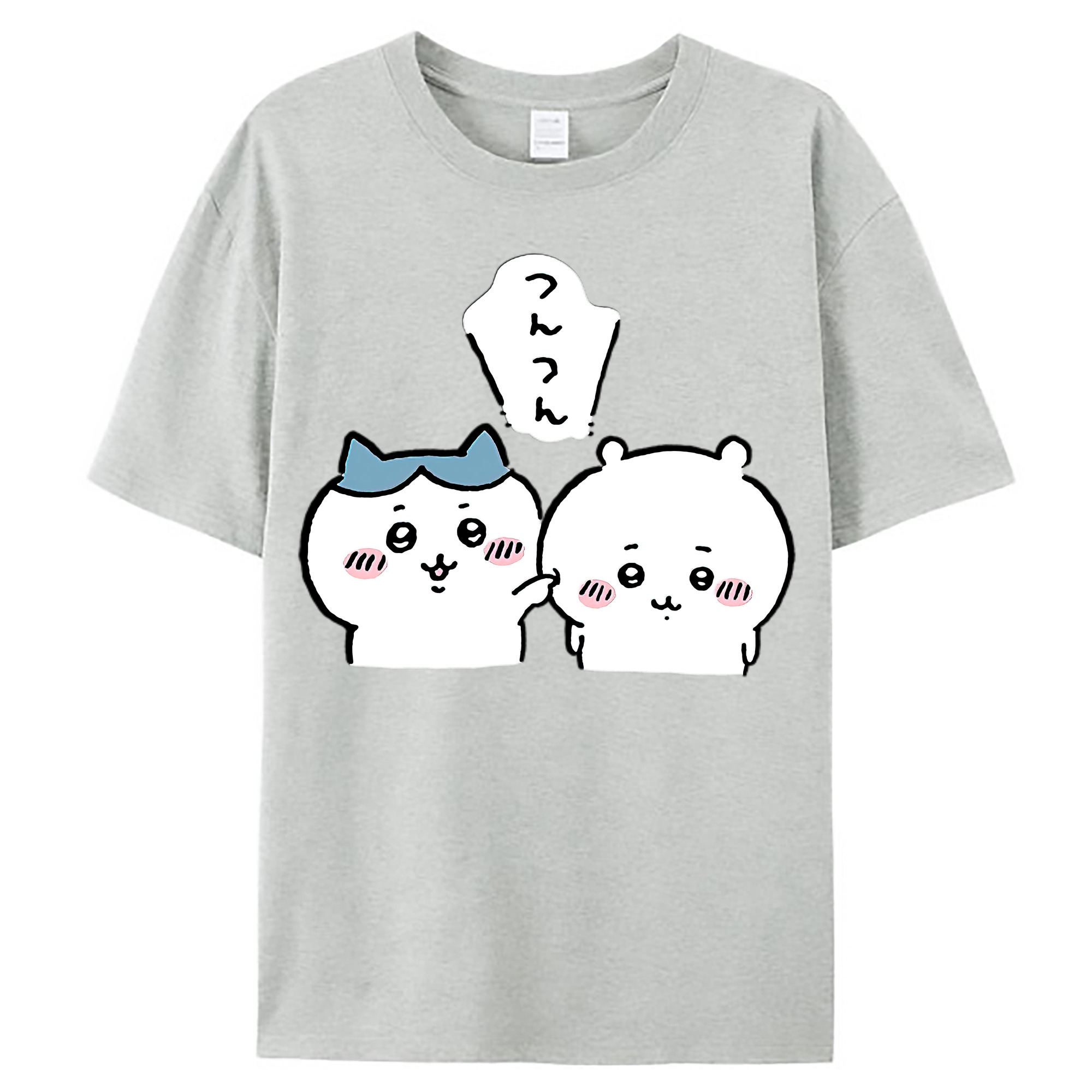 （画像用） ちいかわ ちいかわ Chii-kawa chiikawa レディースカジュアルプリントTシャツ（綿100％）