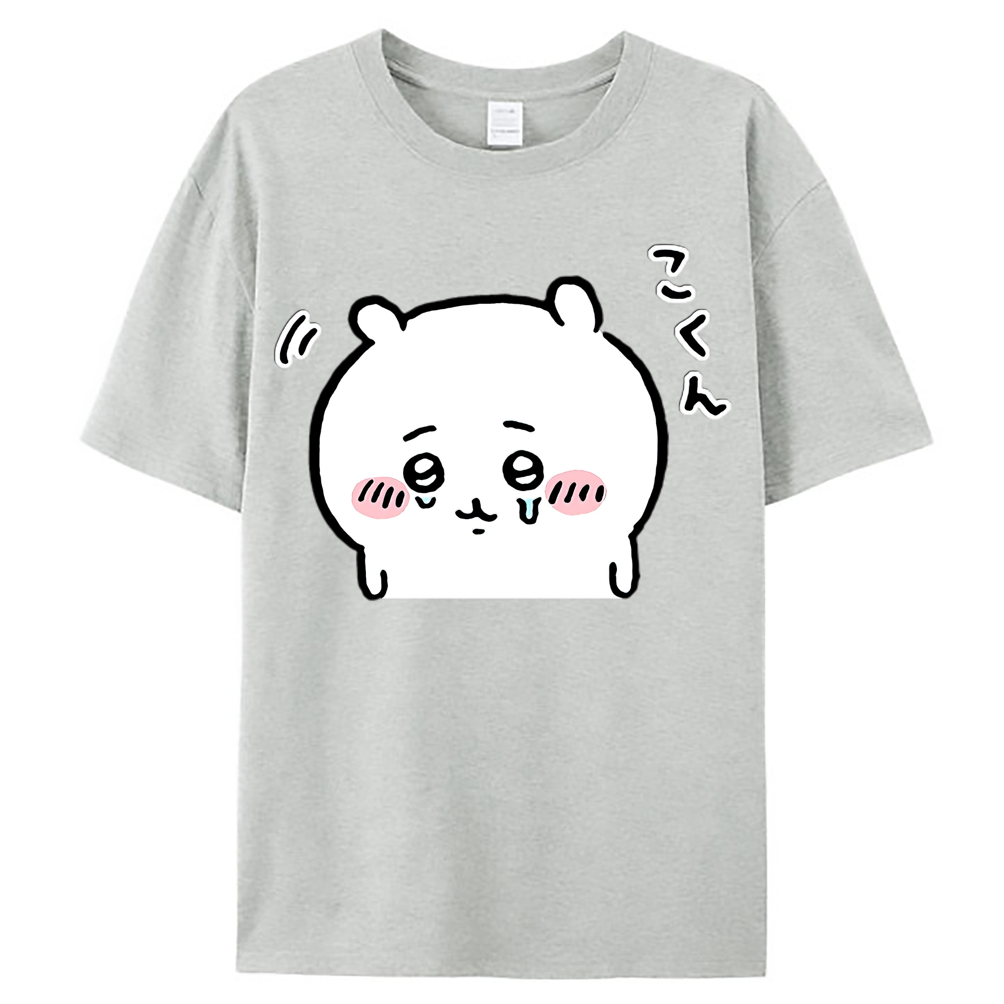 （画像用） ちいかわ ちいかわ Chii-kawa chiikawa レディースカジュアルプリントTシャツ（綿100％）