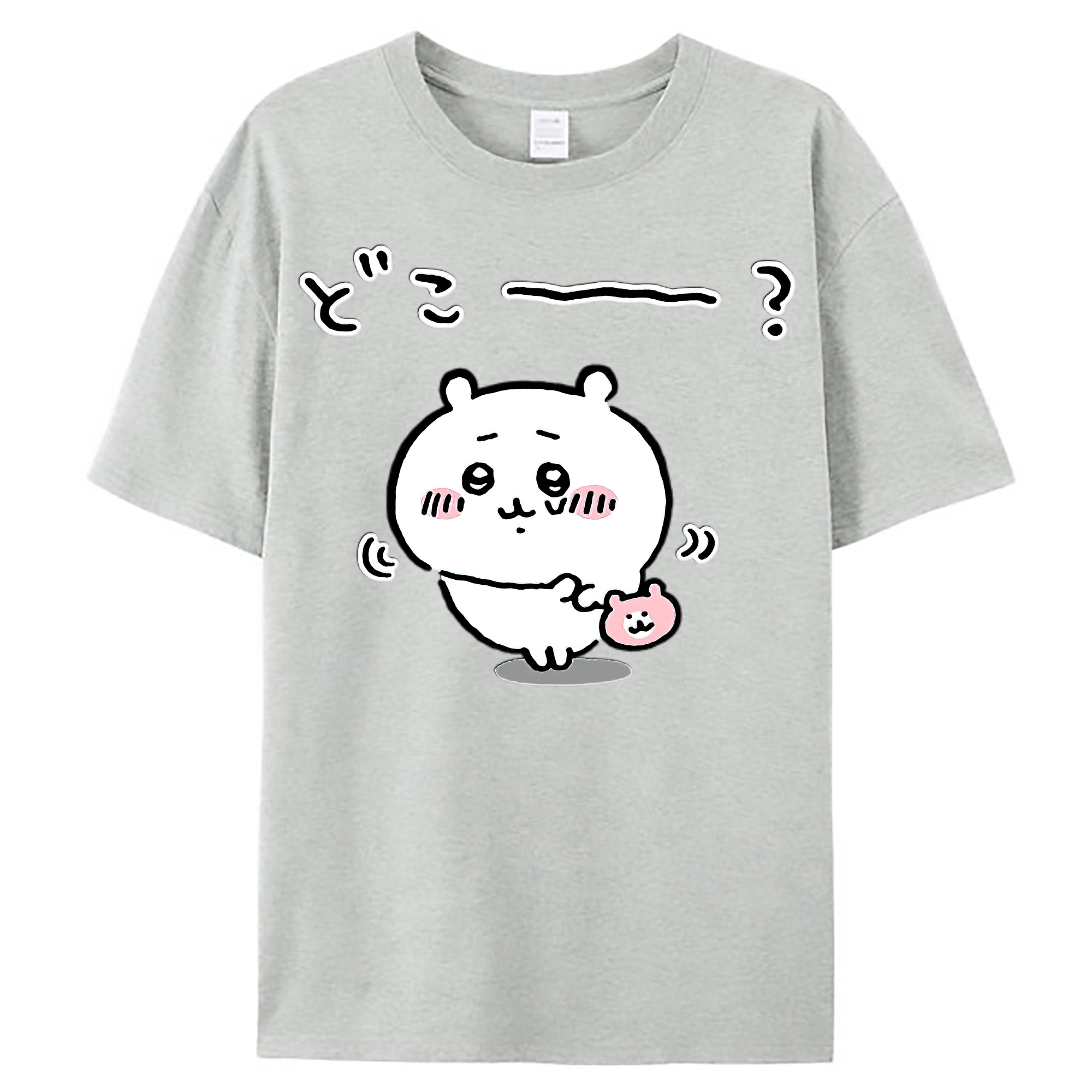 （画像用） ちいかわ ちいかわ Chii-kawa chiikawa レディースカジュアルプリントTシャツ（綿100％）