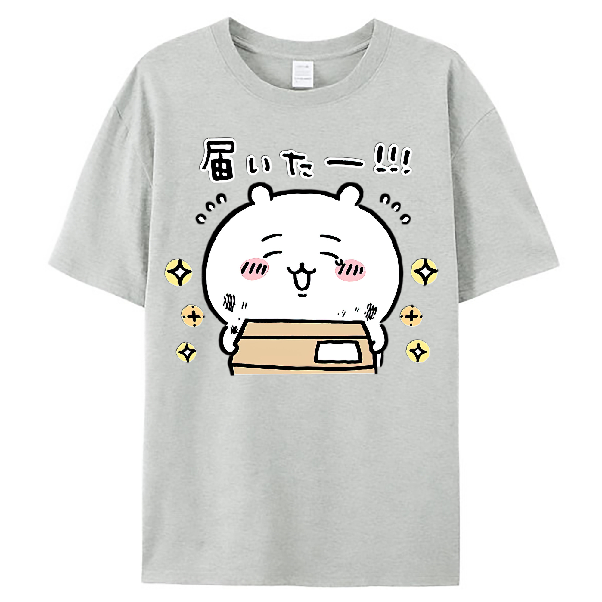 （画像用） ちいかわ ちいかわ Chii-kawa chiikawa レディースカジュアルプリントTシャツ（綿100％）