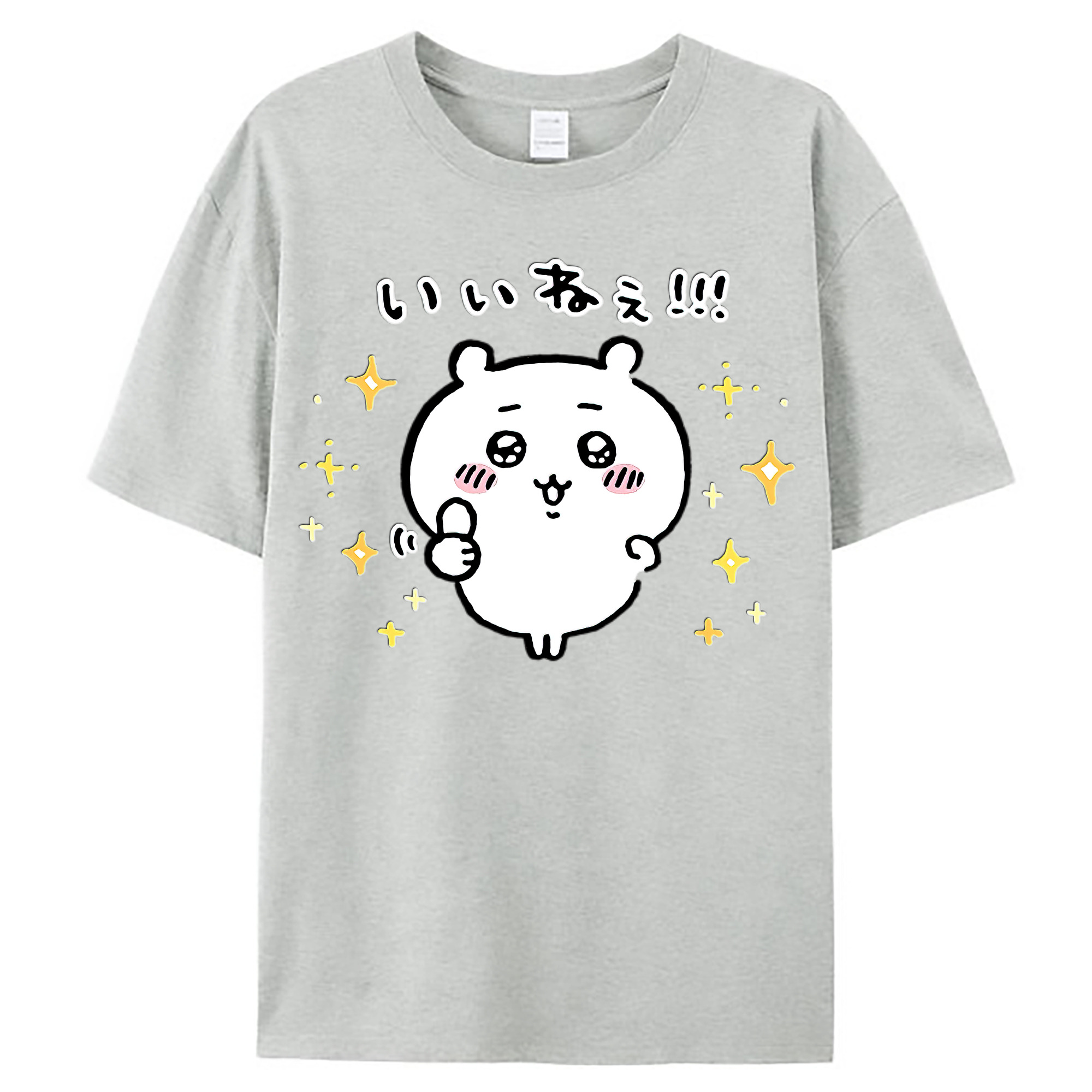 （画像用） ちいかわ ちいかわ Chii-kawa chiikawa レディースカジュアルプリントTシャツ（綿100％）