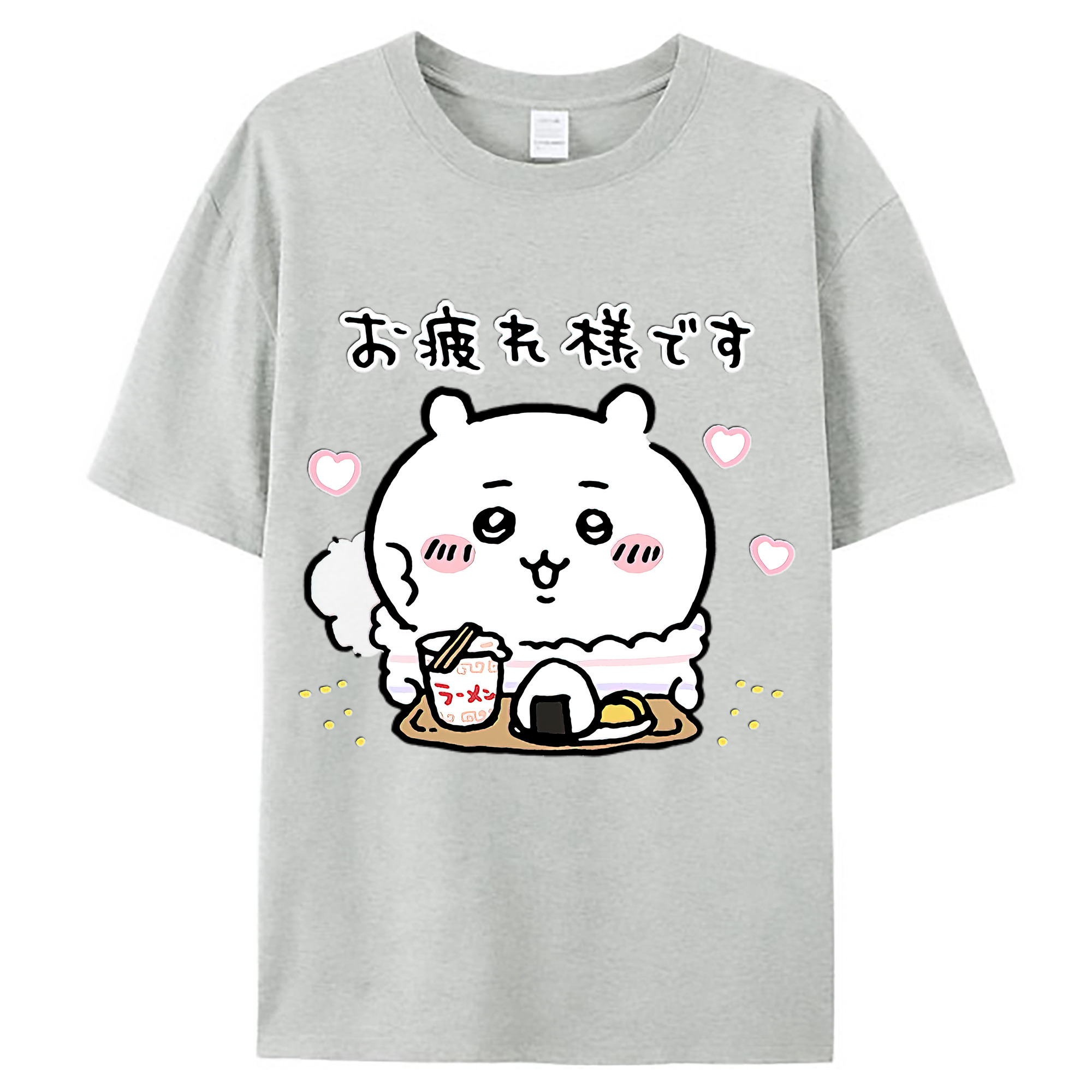 （画像用） ちいかわ ちいかわ Chii-kawa chiikawa レディースカジュアルプリントTシャツ（綿100％）