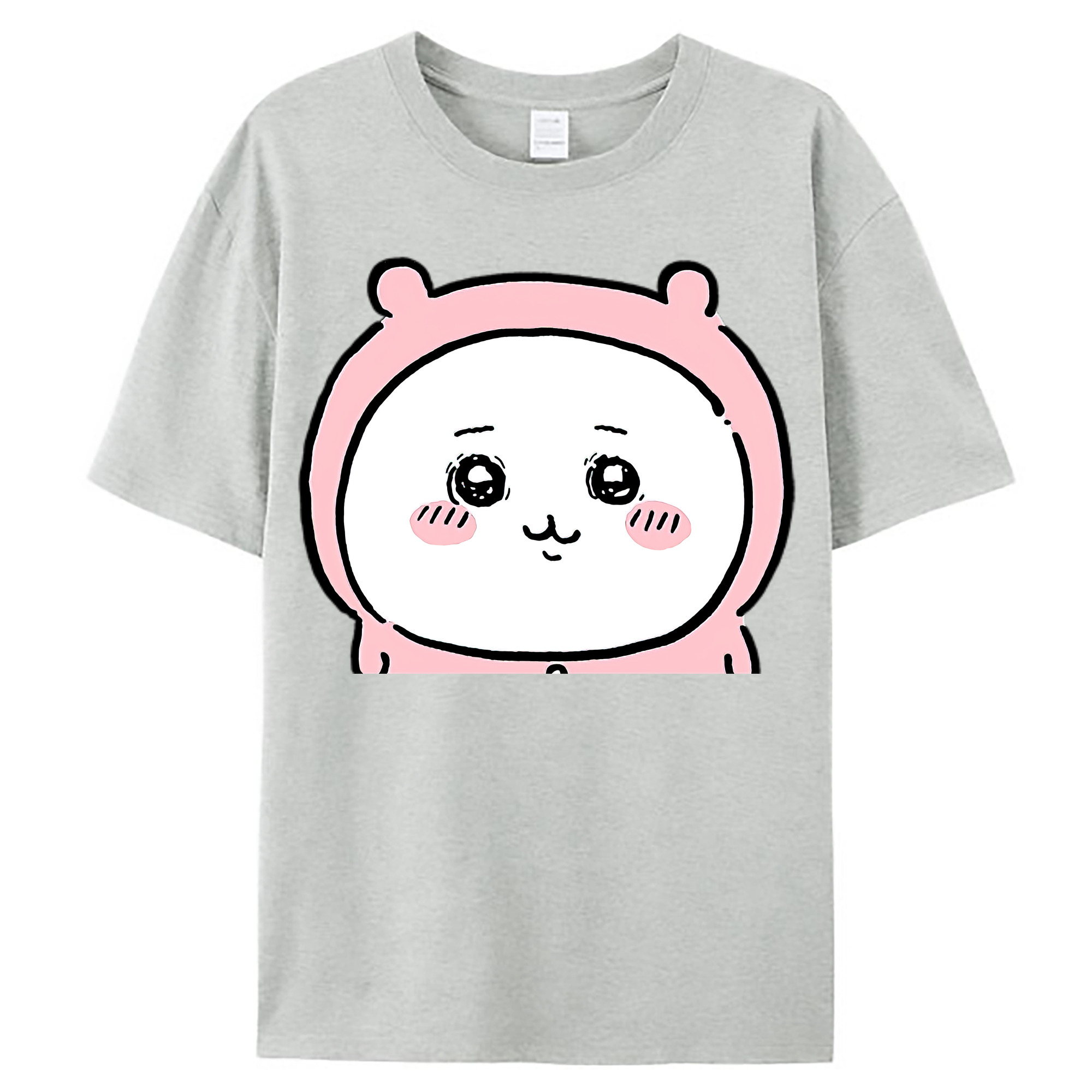 （画像用） ちいかわ ちいかわ Chii-kawa chiikawa レディースカジュアルプリントTシャツ（綿100％）