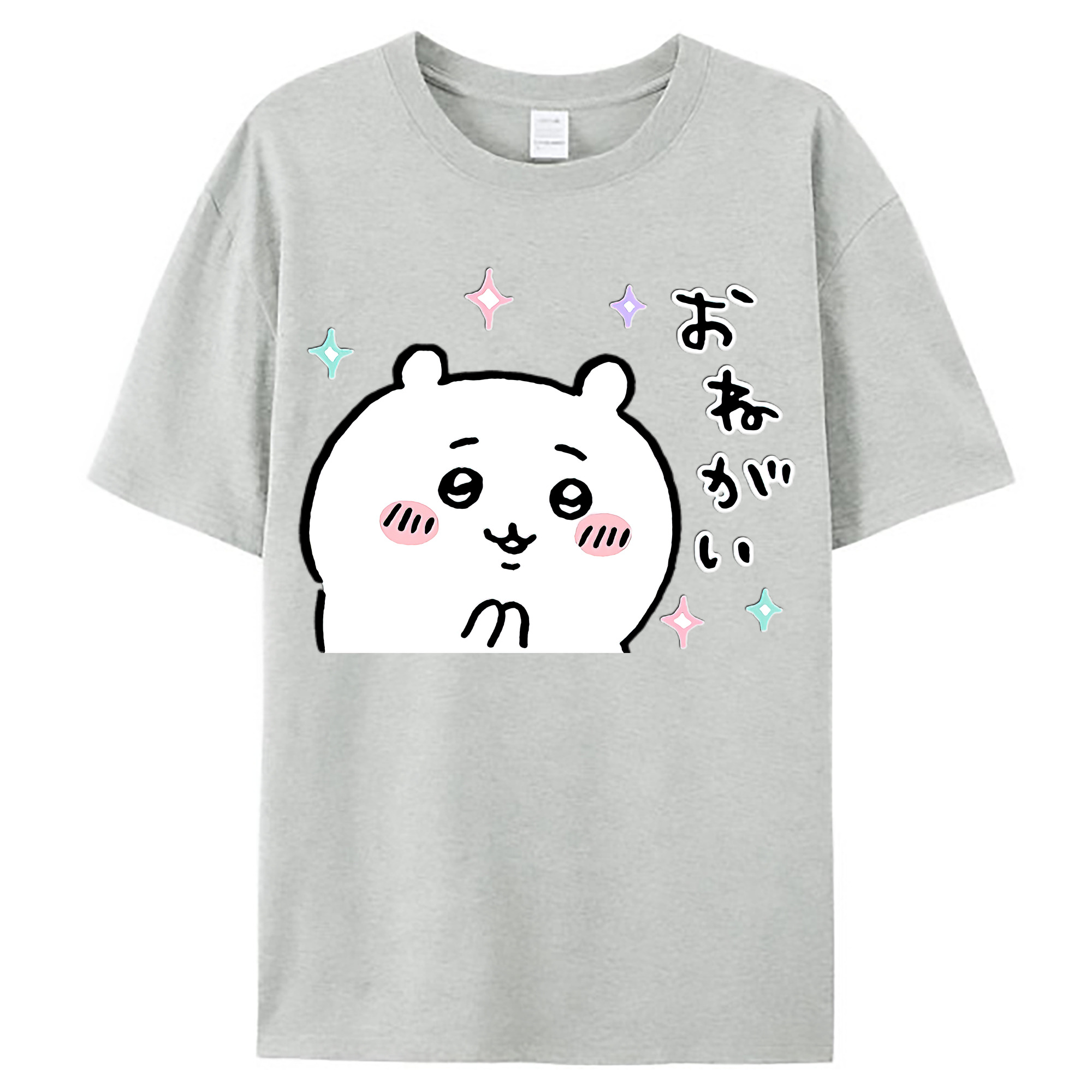 （画像用） ちいかわ ちいかわ Chii-kawa chiikawa レディースカジュアルプリントTシャツ（綿100％）