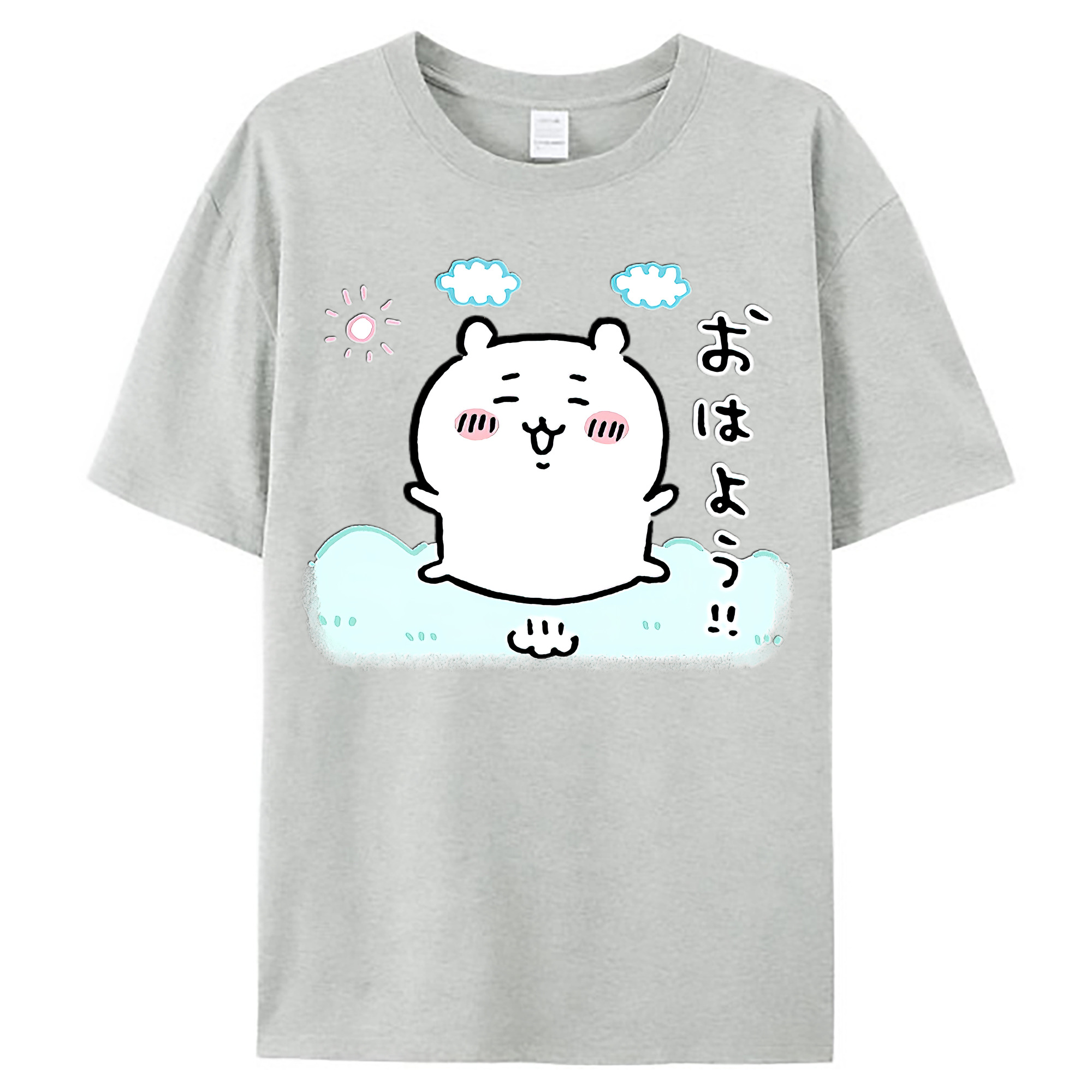 （画像用） ちいかわ ちいかわ Chii-kawa chiikawa レディースカジュアルプリントTシャツ（綿100％）