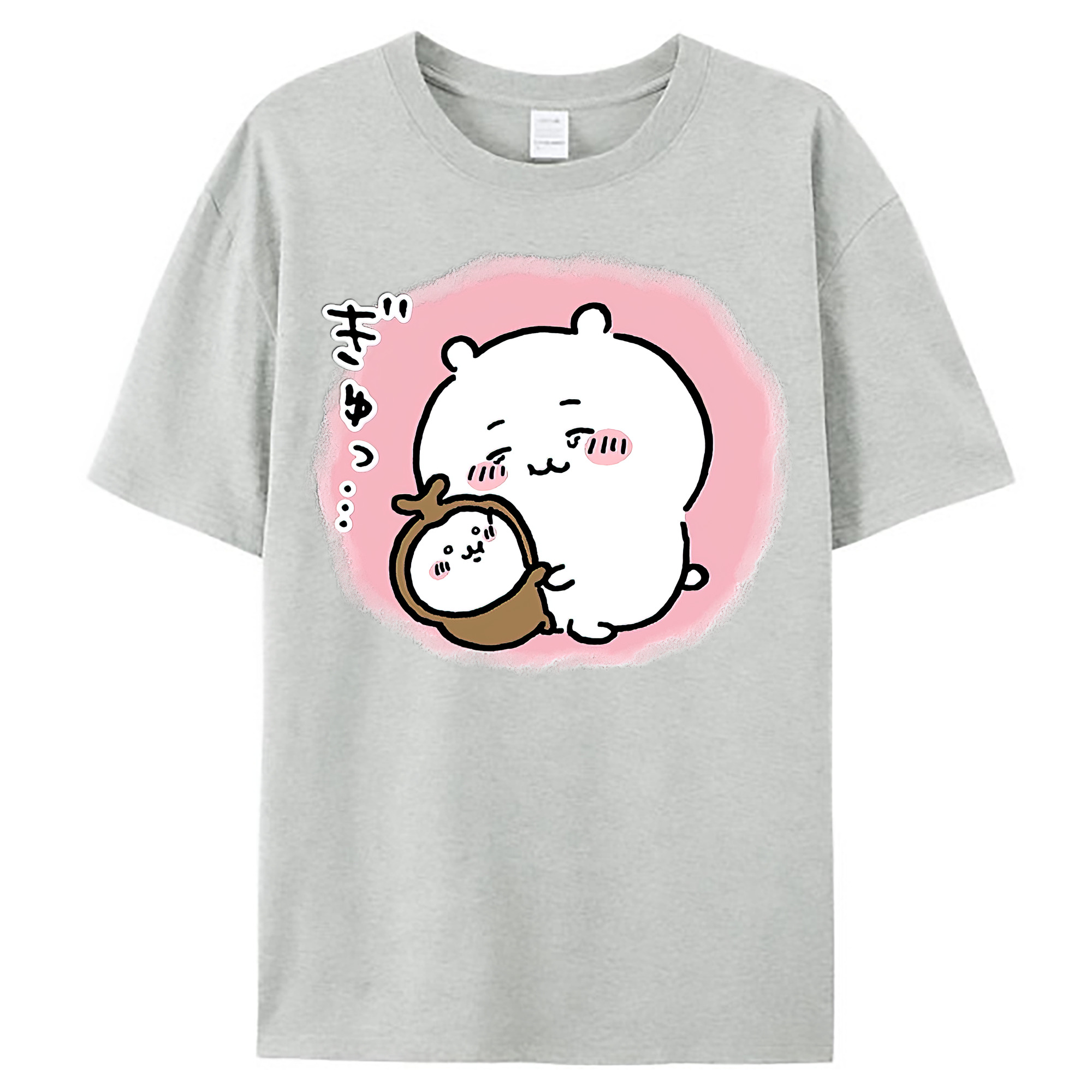 （画像用） ちいかわ ちいかわ Chii-kawa chiikawa レディースカジュアルプリントTシャツ（綿100％）