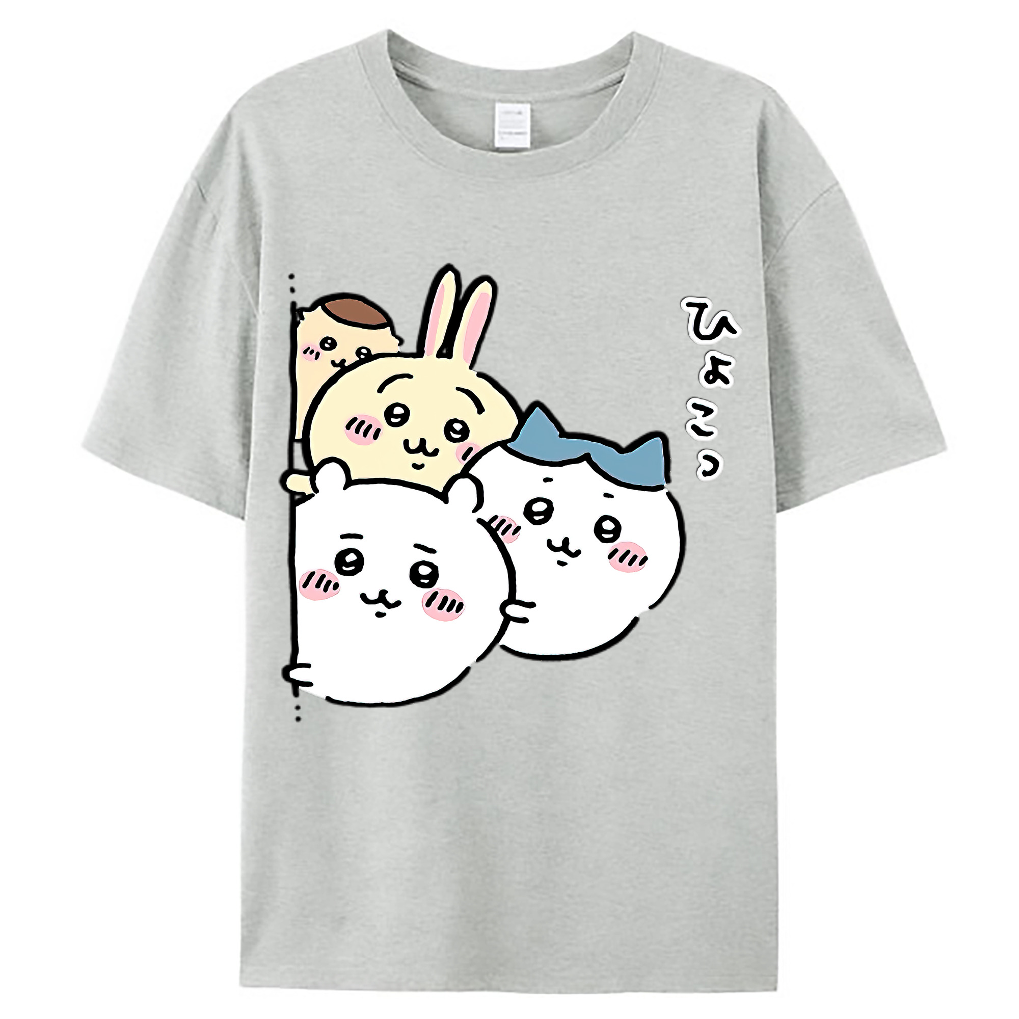 （画像用） ちいかわ ちいかわ Chii-kawa chiikawa レディースカジュアルプリントTシャツ（綿100％）