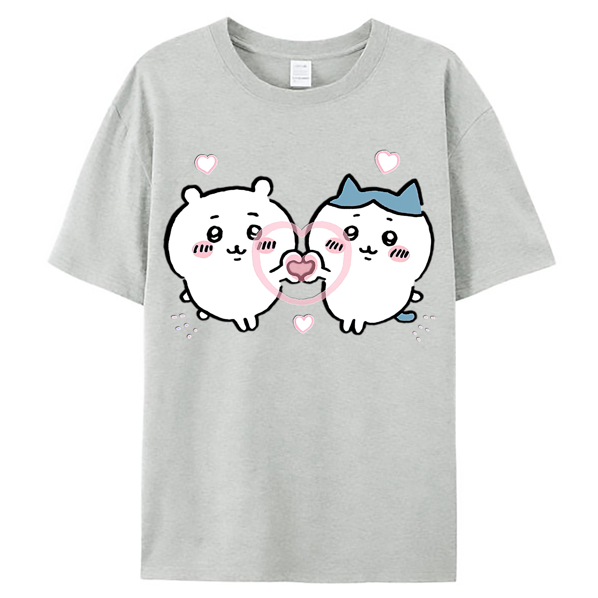 （画像用） ちいかわ ちいかわ Chii-kawa chiikawa レディースカジュアルプリントTシャツ（綿100％）