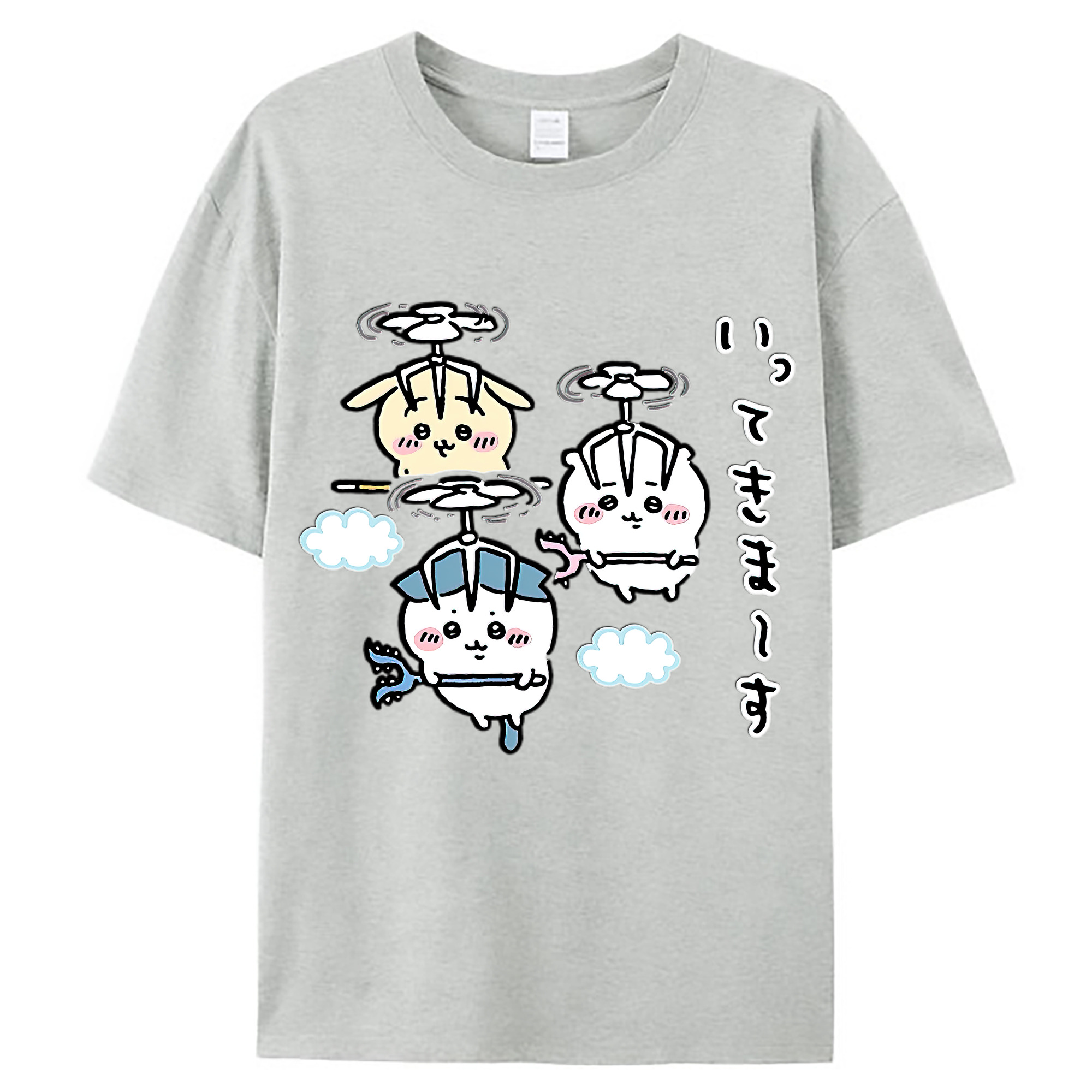 （画像用） ちいかわ ちいかわ Chii-kawa chiikawa レディースカジュアルプリントTシャツ（綿100％）