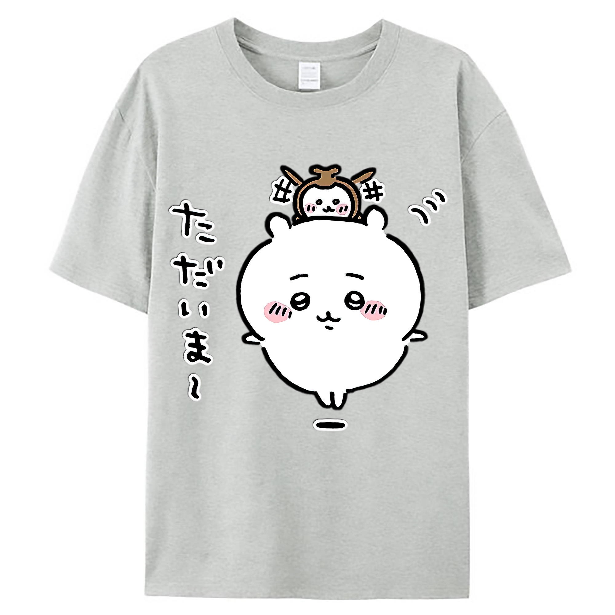 （画像用） ちいかわ ちいかわ Chii-kawa chiikawa レディースカジュアルプリントTシャツ（綿100％）