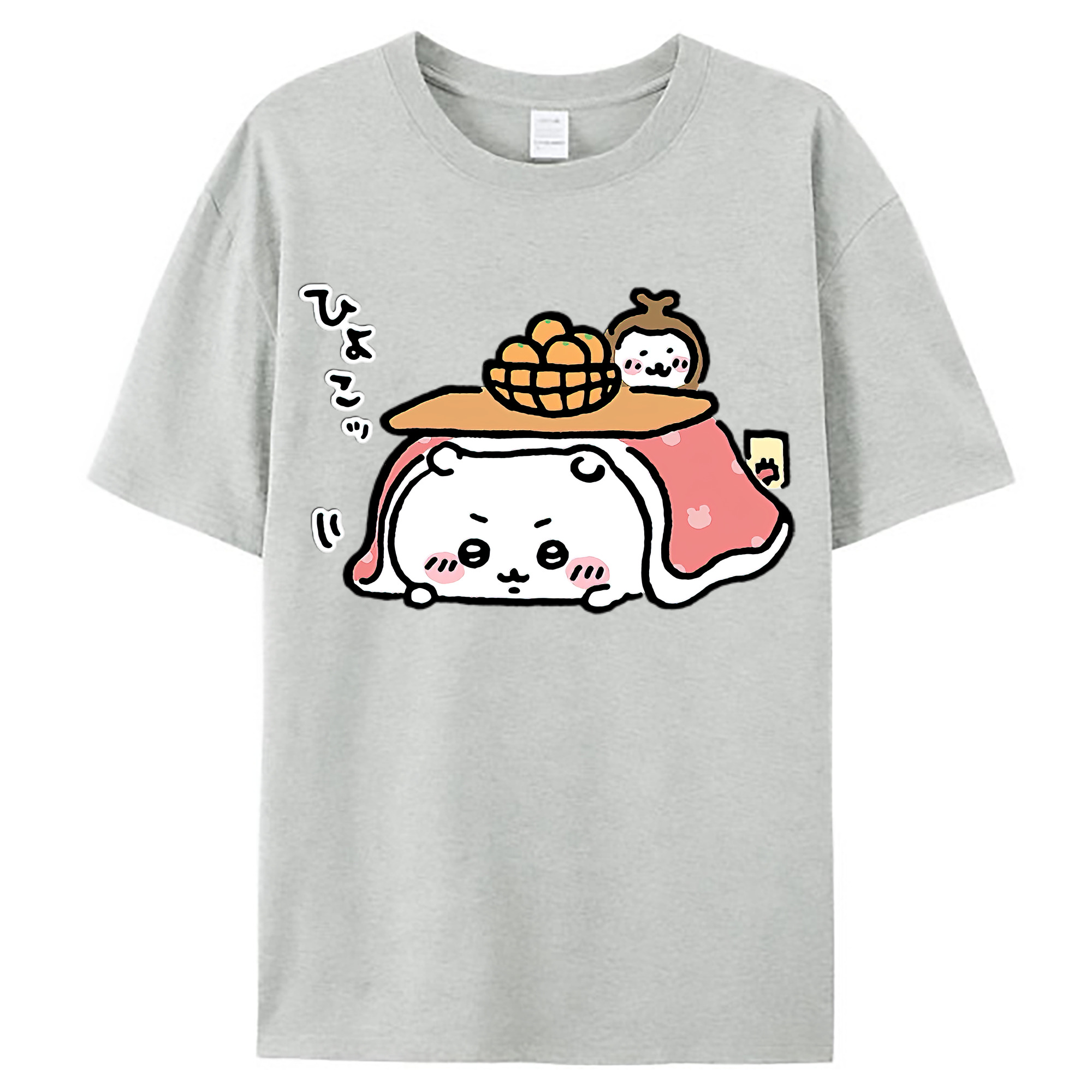 （画像用） ちいかわ ちいかわ Chii-kawa chiikawa レディースカジュアルプリントTシャツ（綿100％）