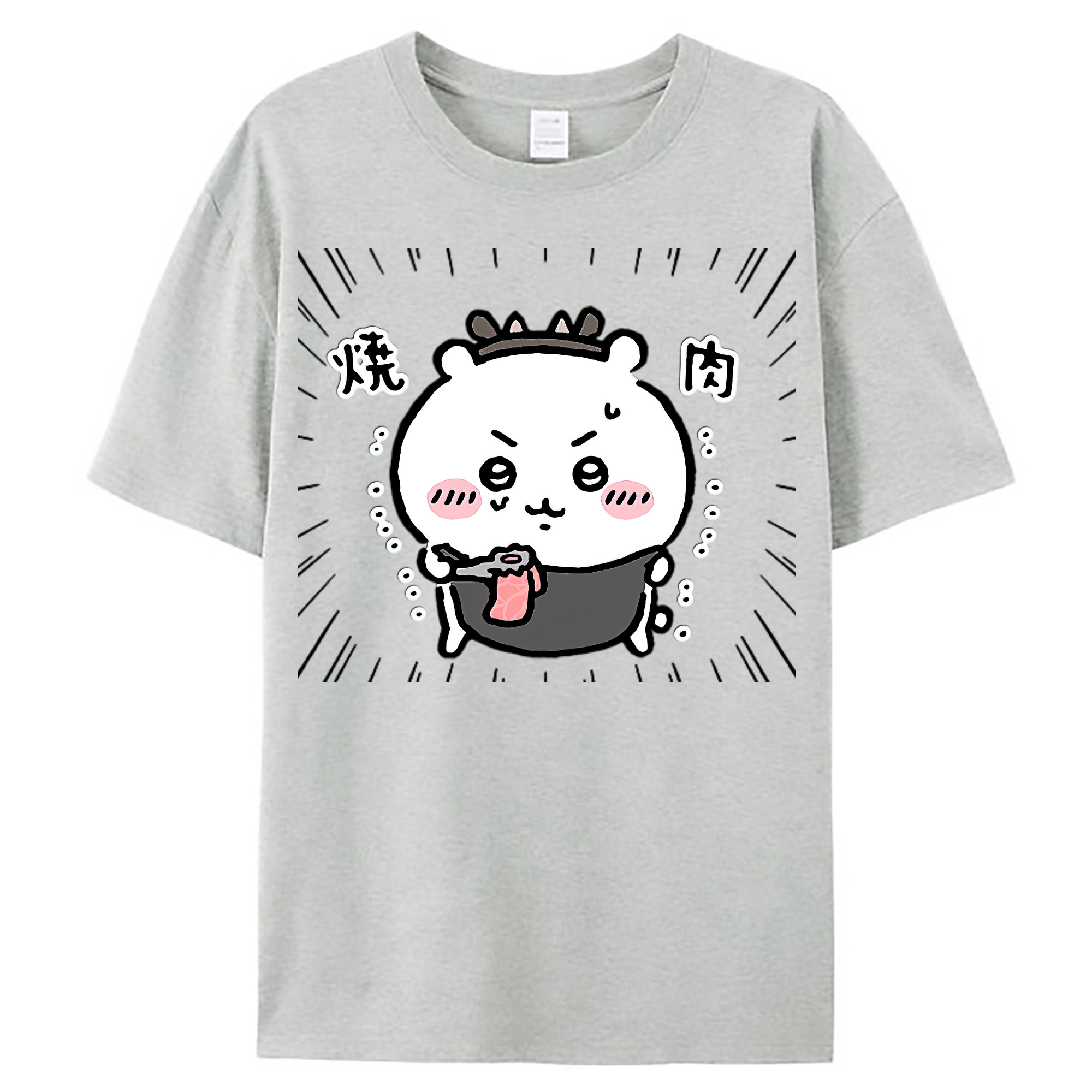（画像用） ちいかわ ちいかわ Chii-kawa chiikawa レディースカジュアルプリントTシャツ（綿100％）