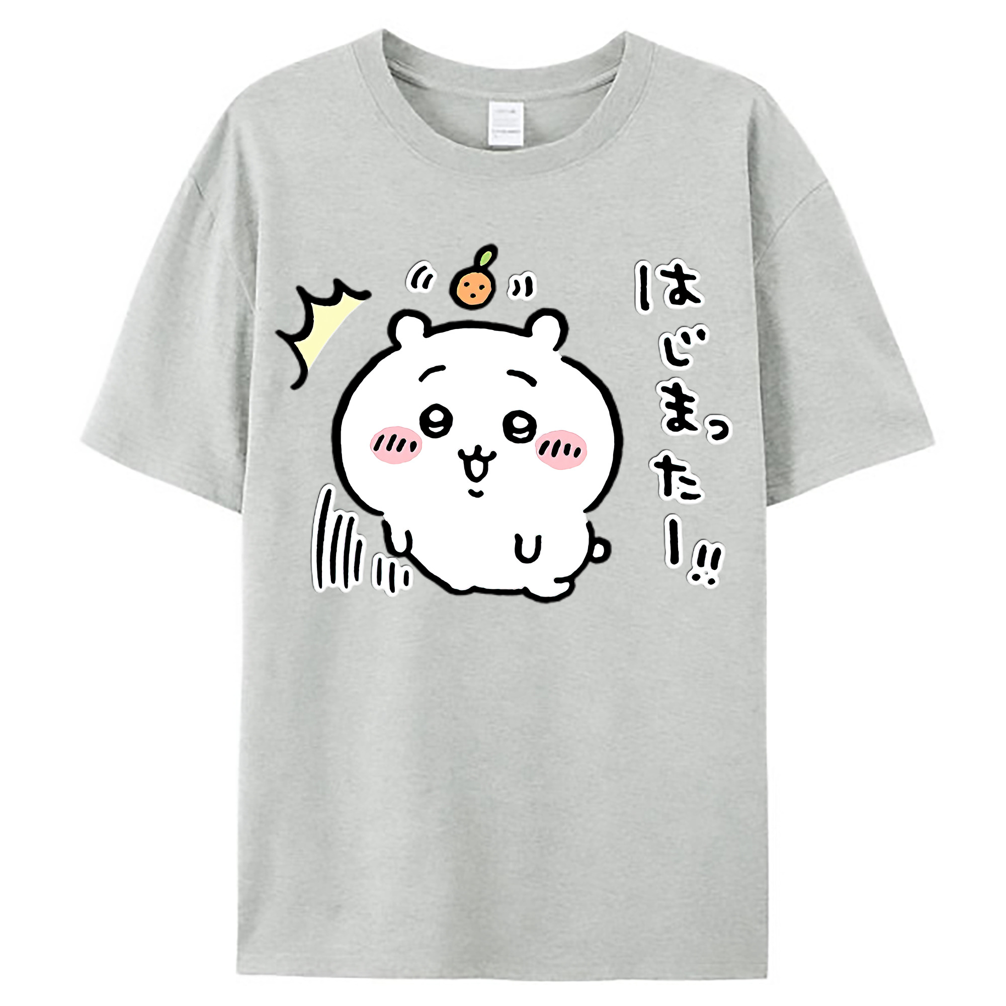 （画像用） ちいかわ ちいかわ Chii-kawa chiikawa レディースカジュアルプリントTシャツ（綿100％）