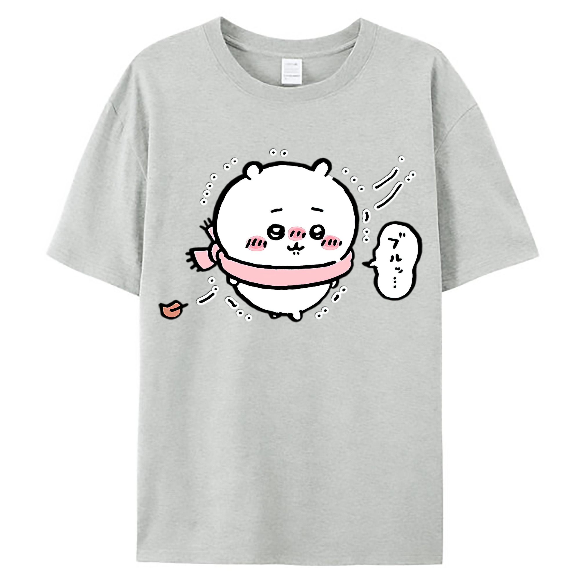 （画像用） ちいかわ ちいかわ Chii-kawa chiikawa レディースカジュアルプリントTシャツ（綿100％）