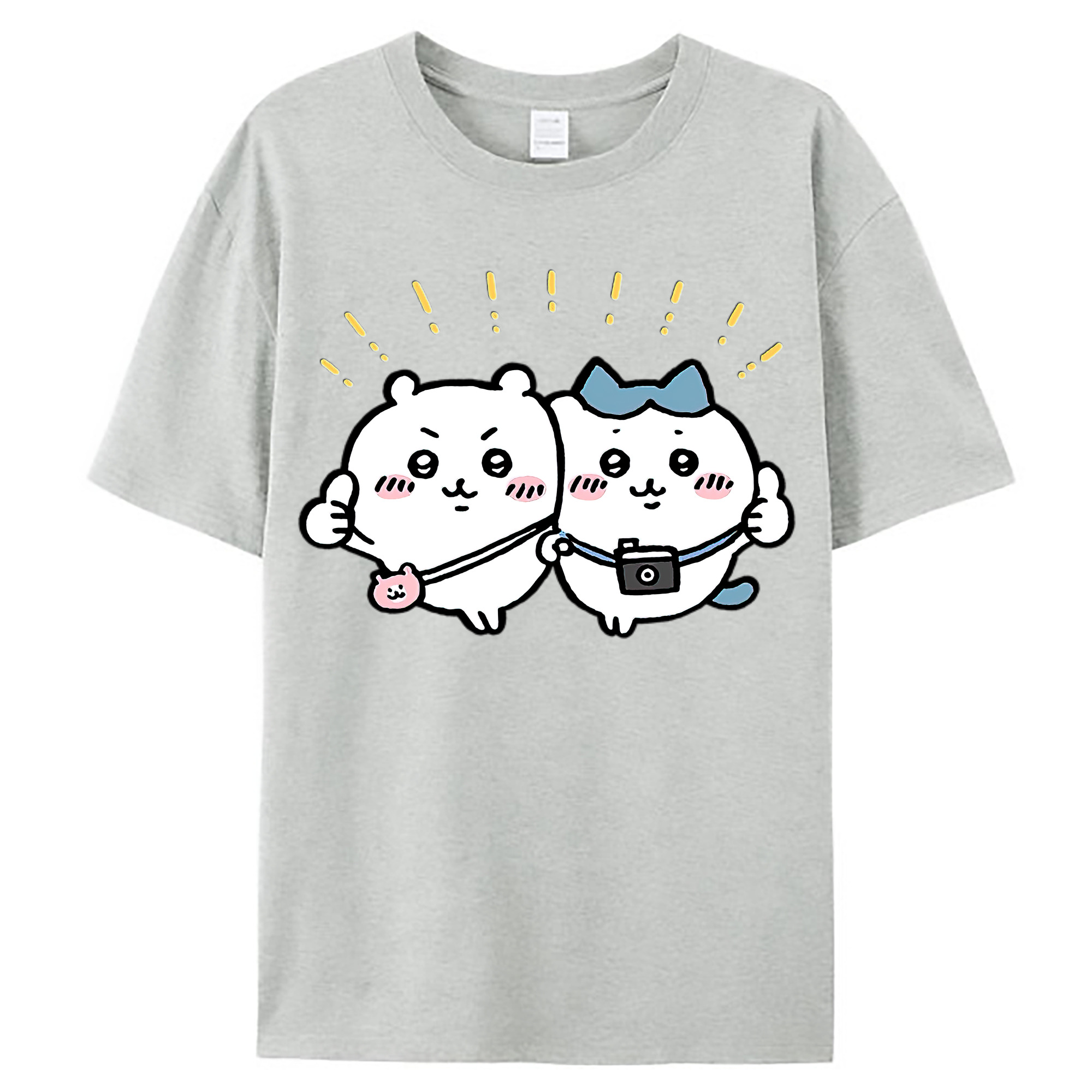 （画像用） ちいかわ ちいかわ Chii-kawa chiikawa レディースカジュアルプリントTシャツ（綿100％）