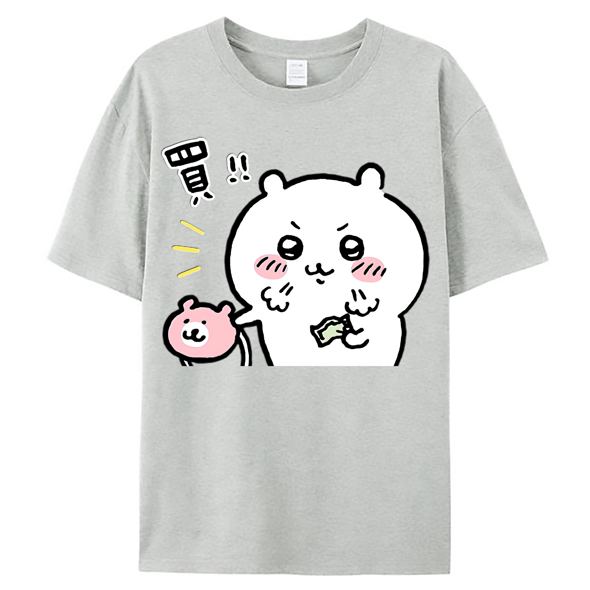 （画像用） ちいかわ ちいかわ Chii-kawa chiikawa レディースカジュアルプリントTシャツ（綿100％）