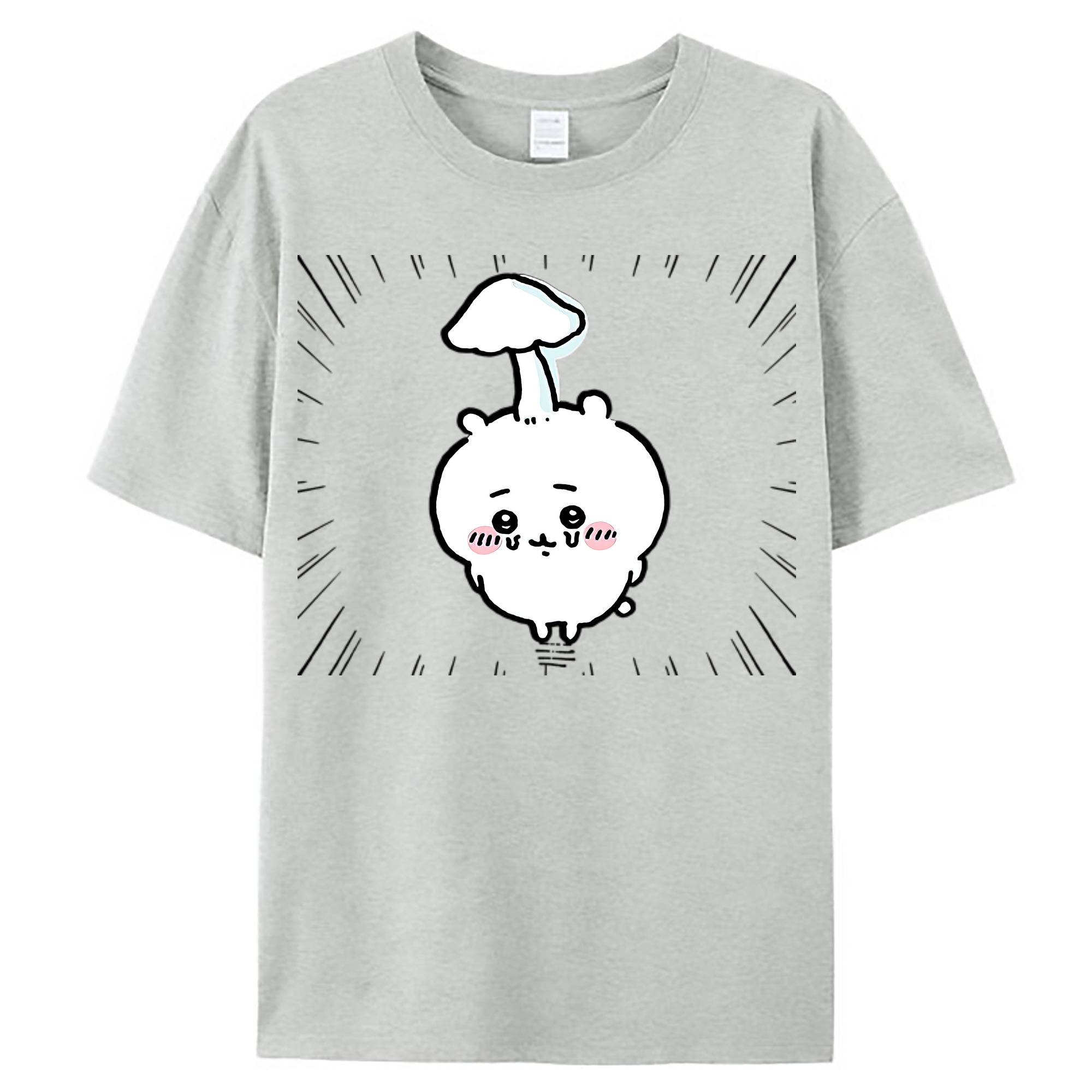 （画像用） ちいかわ ちいかわ Chii-kawa chiikawa レディースカジュアルプリントTシャツ（綿100％）
