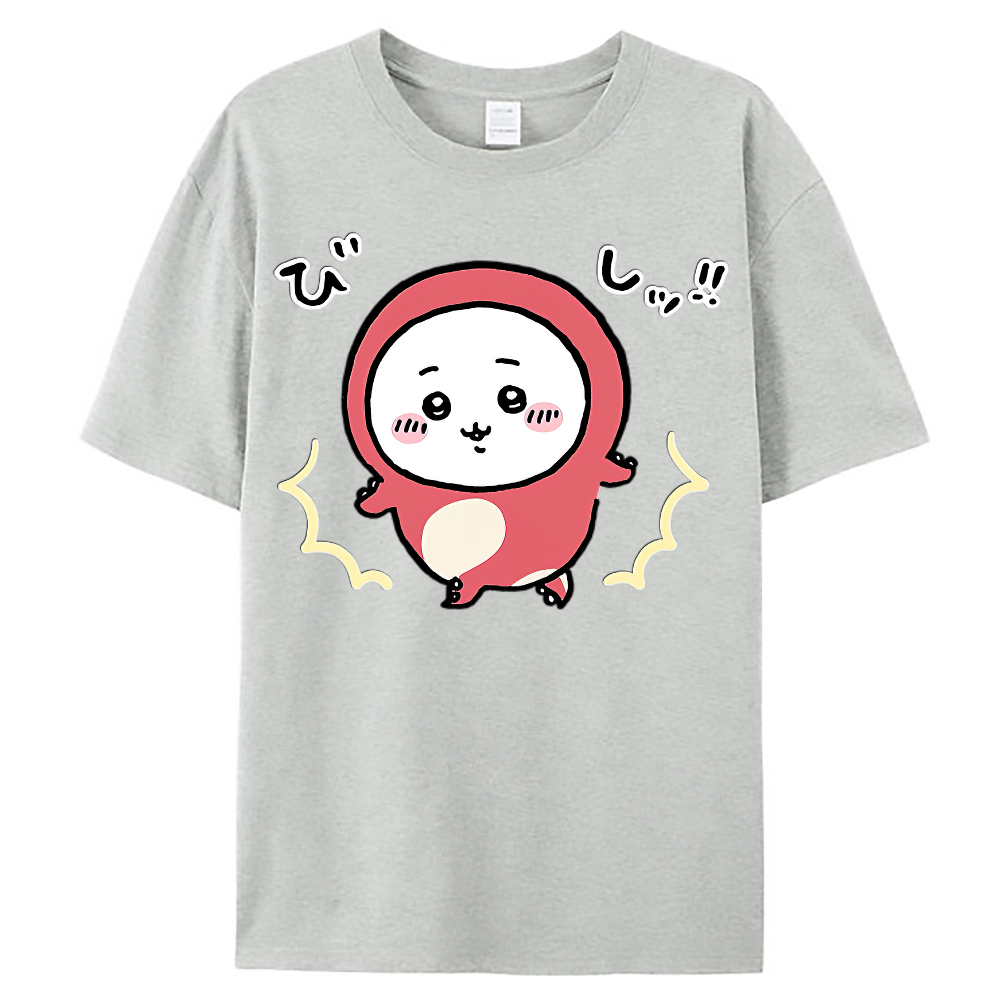 （画像用） ちいかわ ちいかわ Chii-kawa chiikawa レディースカジュアルプリントTシャツ（綿100％）