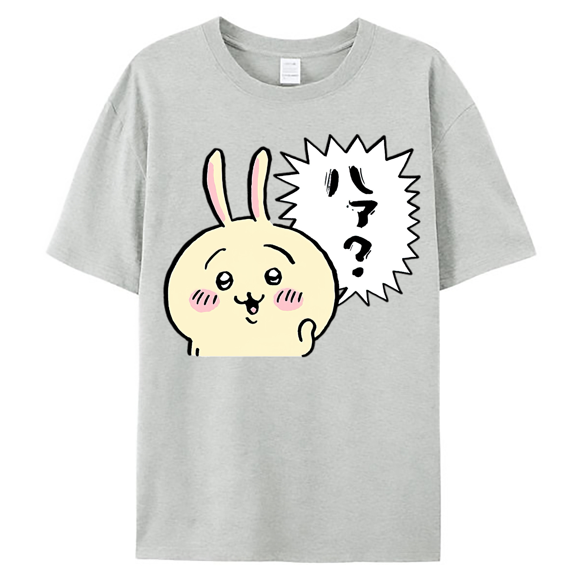 （画像用） ちいかわ うさぎ Chii-kawa usagi レディースカジュアルプリントTシャツ（綿100％）