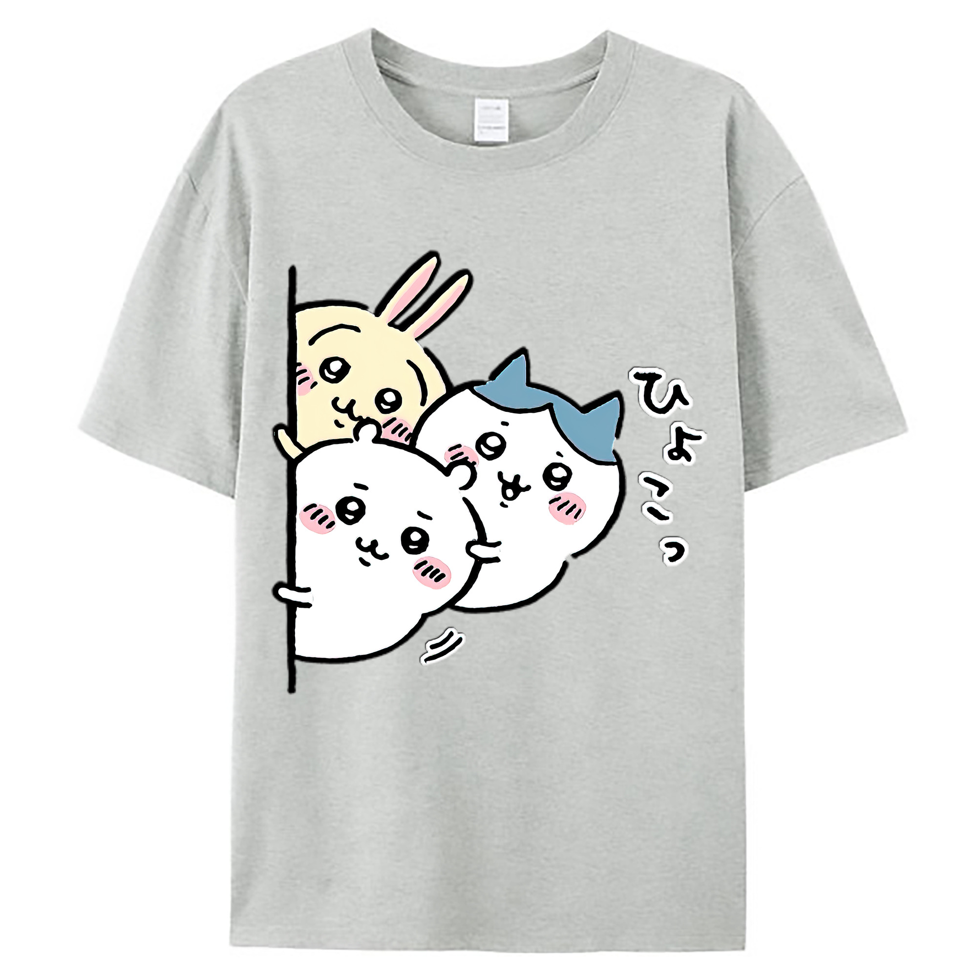 （画像用） ちいかわ うさぎ Chii-kawa usagi レディースカジュアルプリントTシャツ（綿100％）