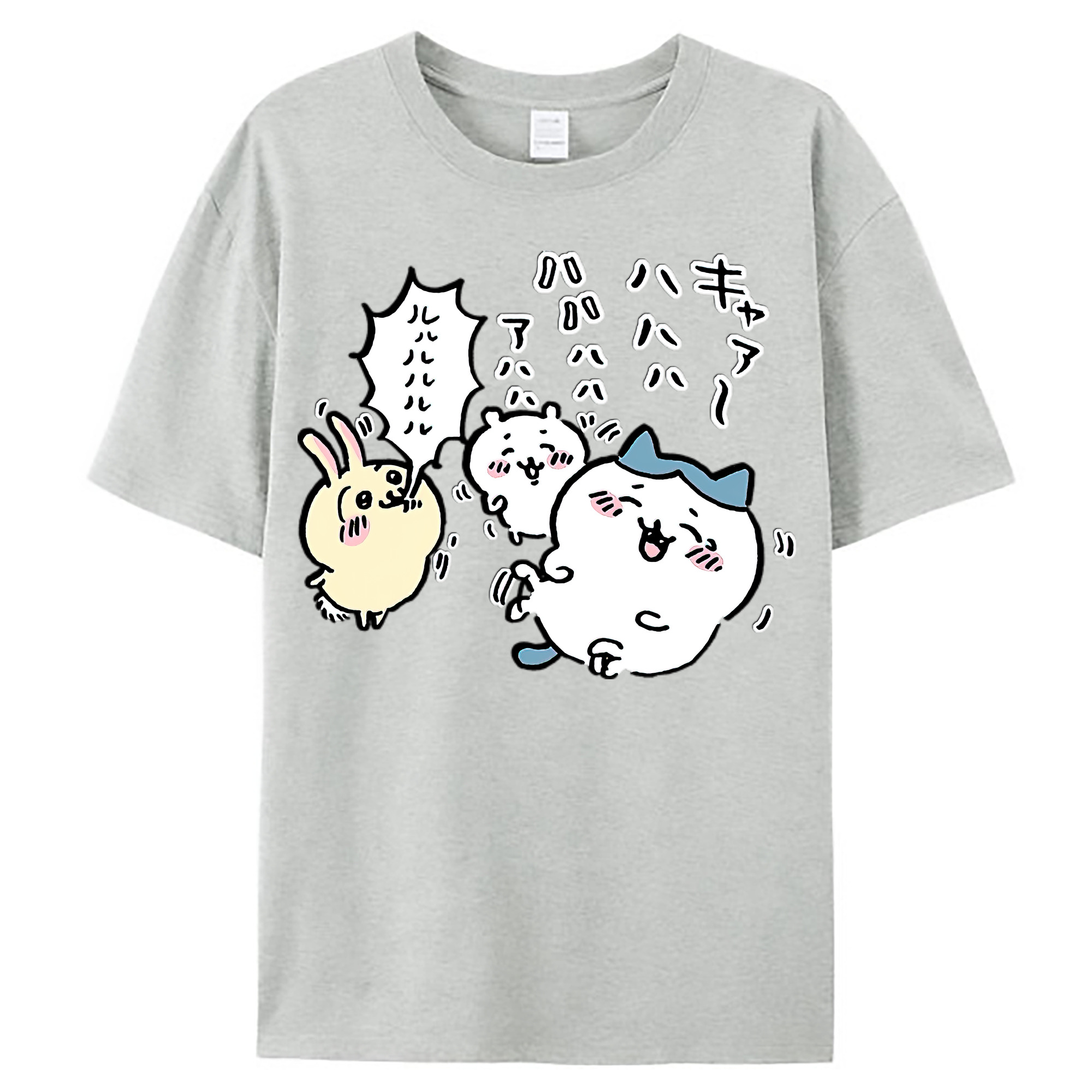 （画像用） ちいかわ うさぎ Chii-kawa usagi レディースカジュアルプリントTシャツ（綿100％）