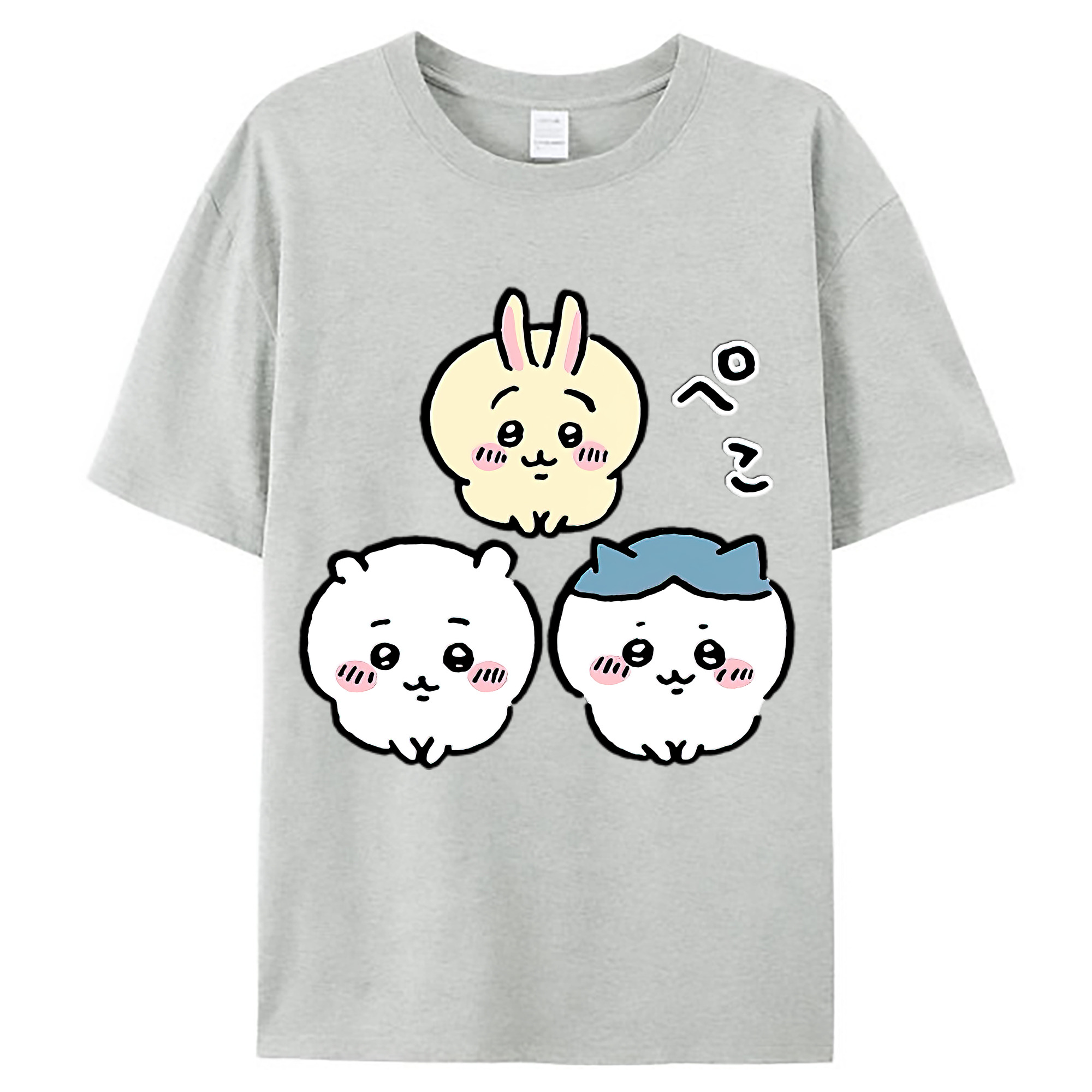 （画像用） ちいかわ うさぎ Chii-kawa usagi レディースカジュアルプリントTシャツ（綿100％）