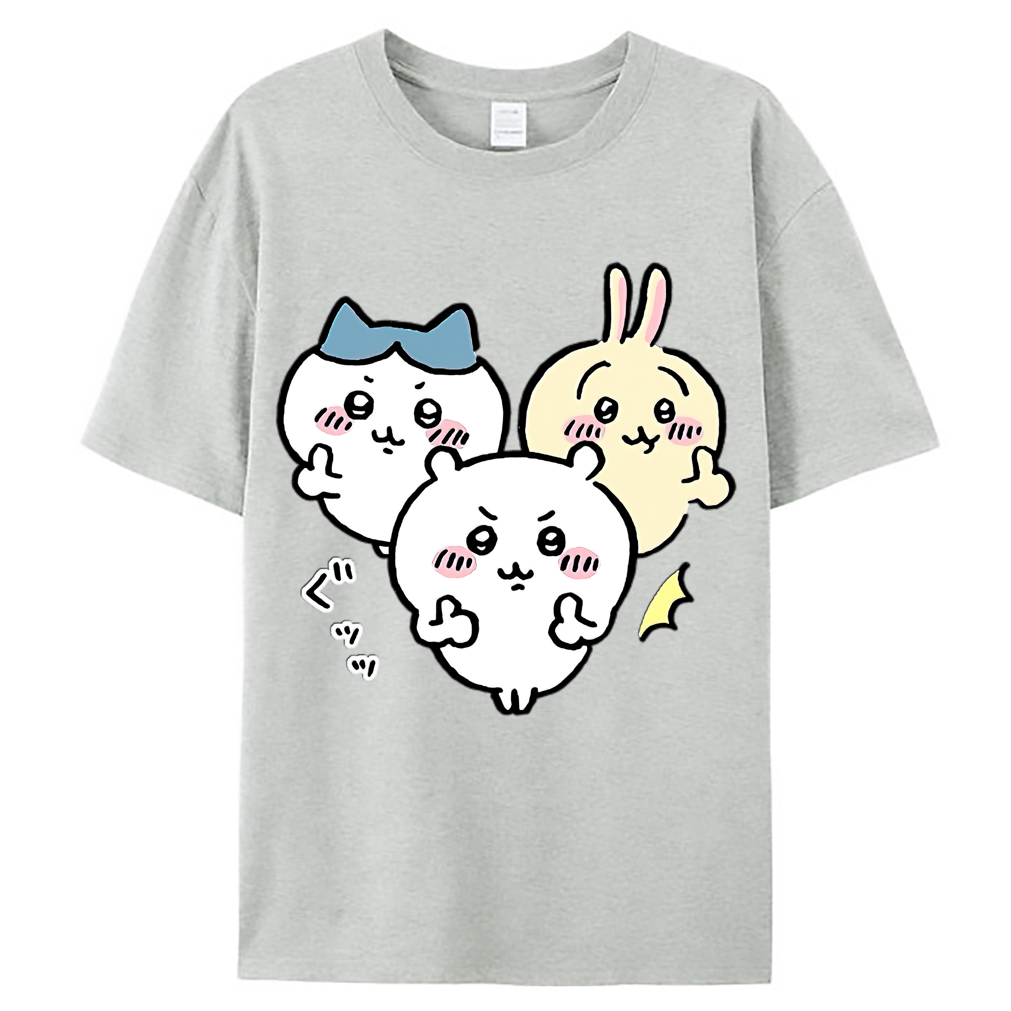 （画像用） ちいかわ うさぎ Chii-kawa usagi レディースカジュアルプリントTシャツ（綿100％）