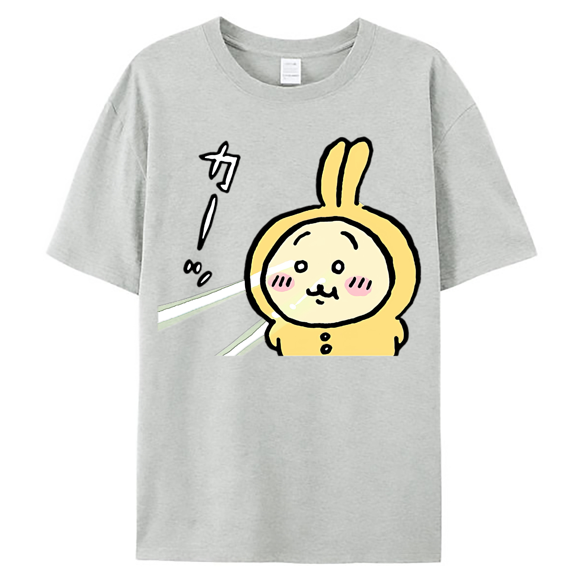 （画像用） ちいかわ うさぎ Chii-kawa usagi レディースカジュアルプリントTシャツ（綿100％）