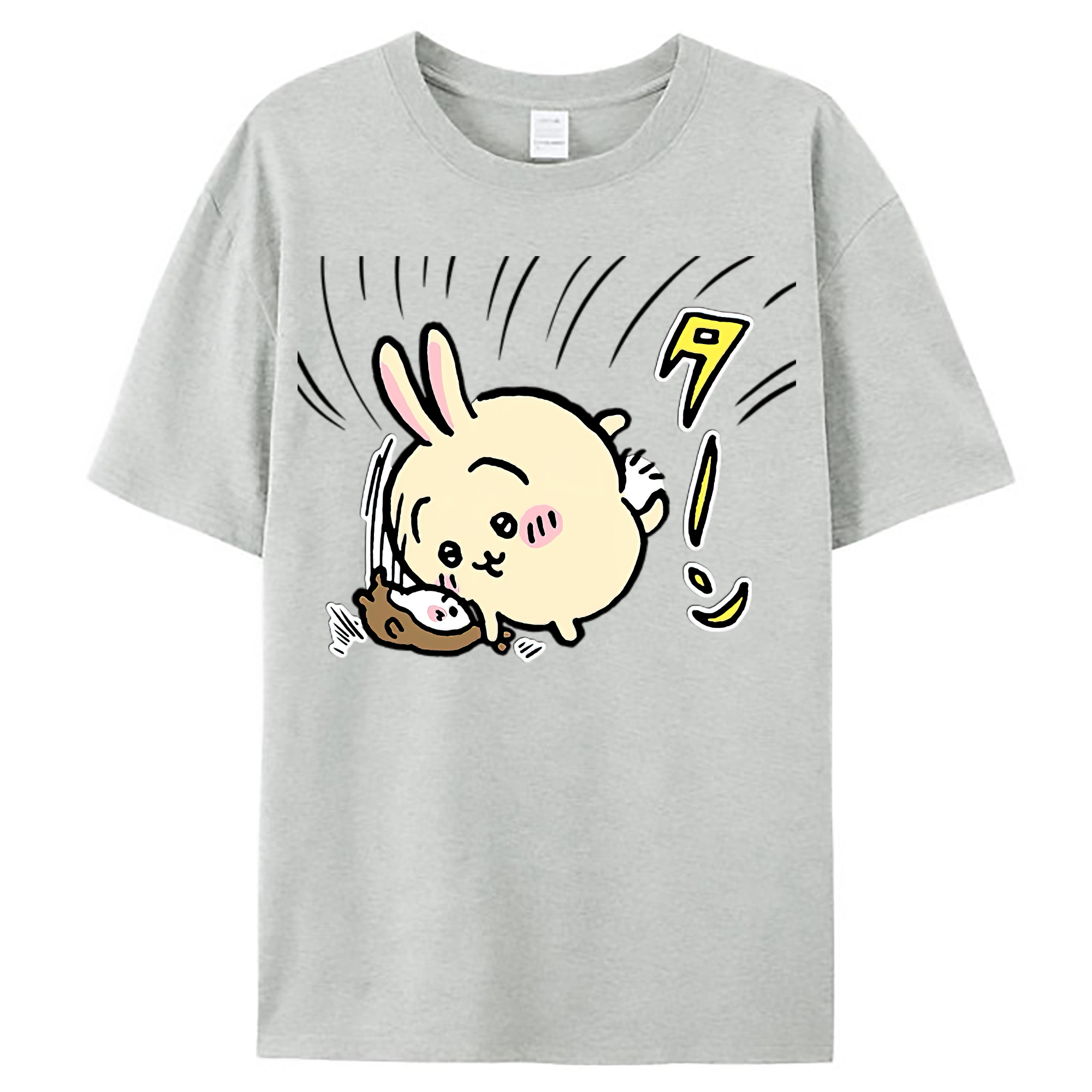 （画像用） ちいかわ うさぎ Chii-kawa usagi レディースカジュアルプリントTシャツ（綿100％）