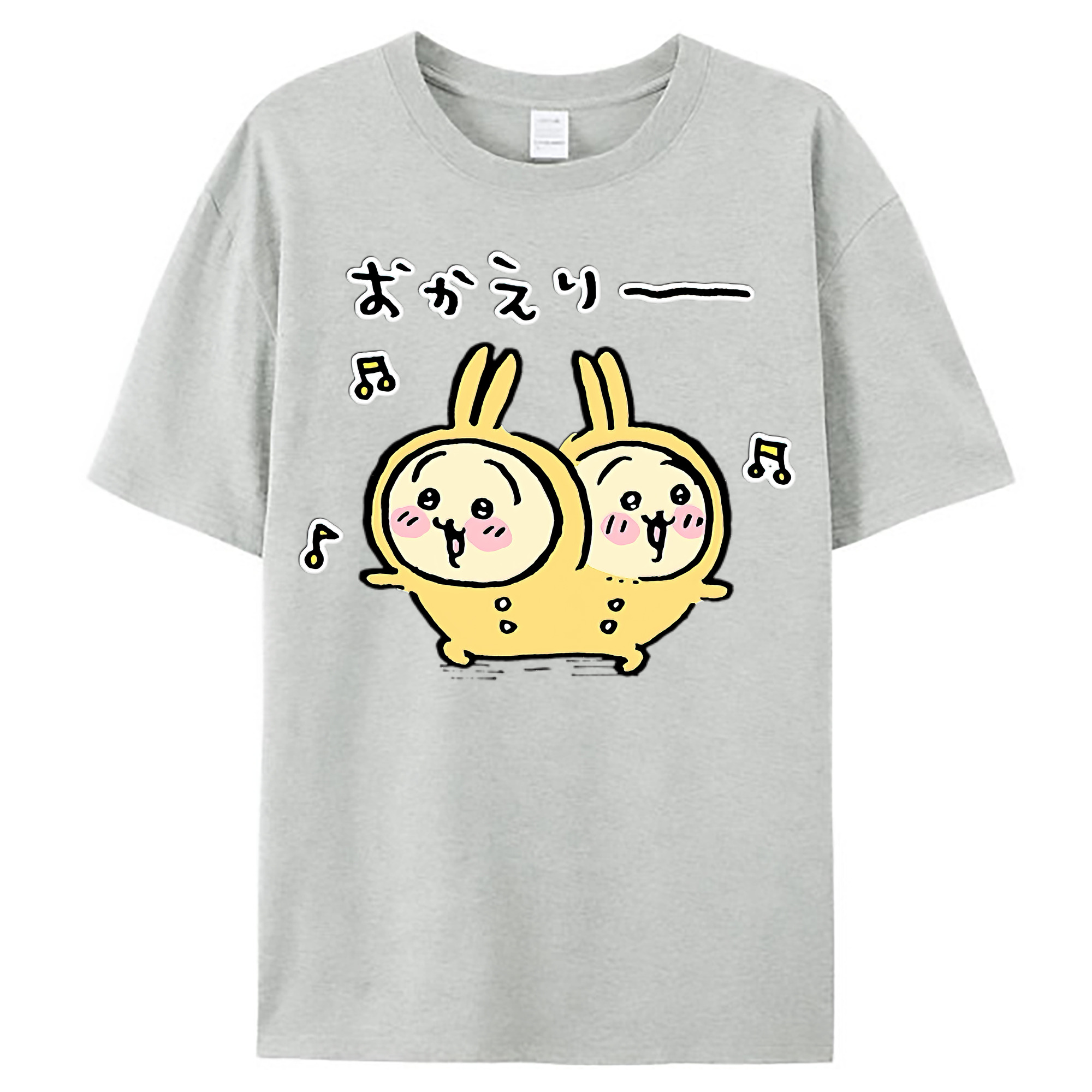（画像用） ちいかわ うさぎ Chii-kawa usagi レディースカジュアルプリントTシャツ（綿100％）