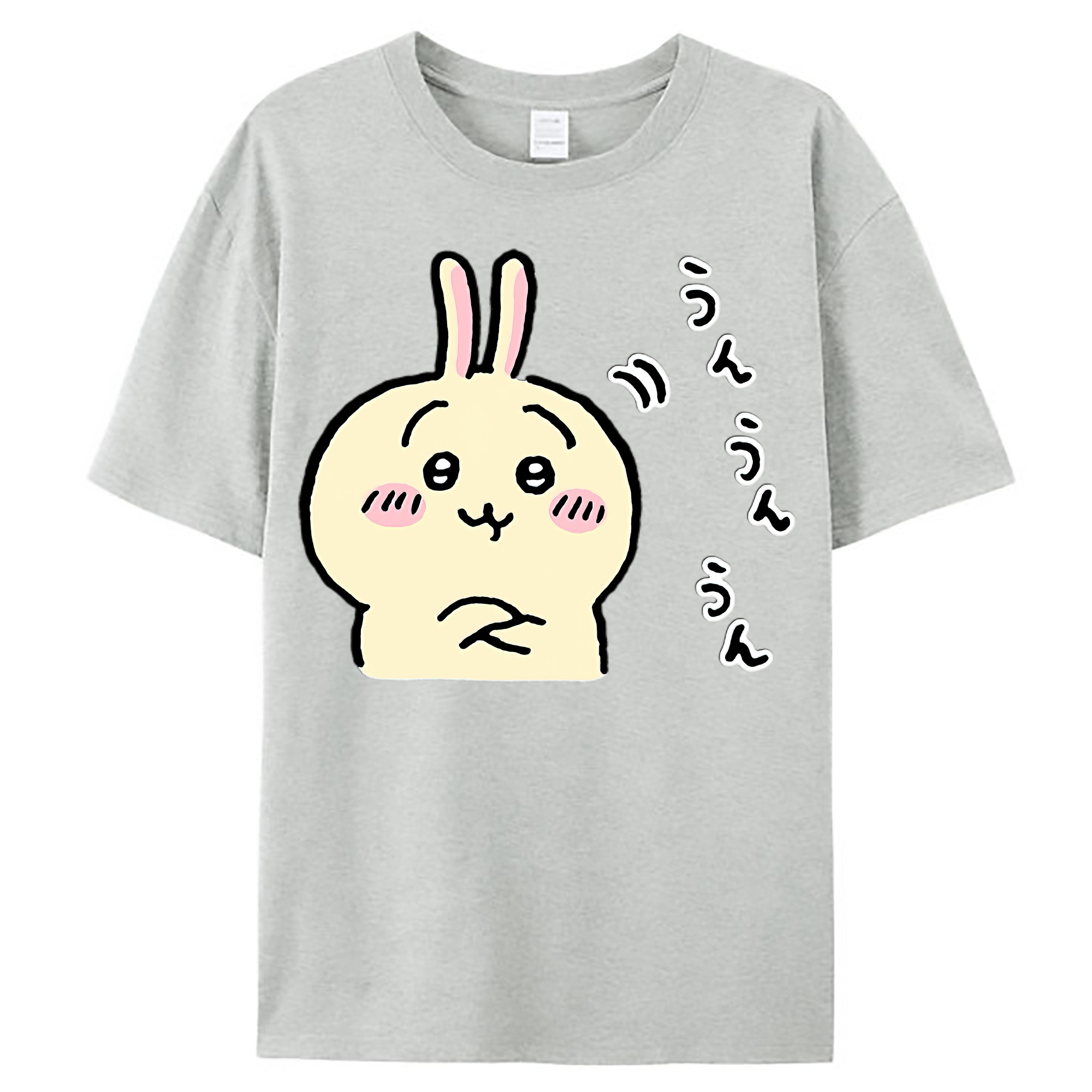 （画像用） ちいかわ うさぎ Chii-kawa usagi レディースカジュアルプリントTシャツ（綿100％）