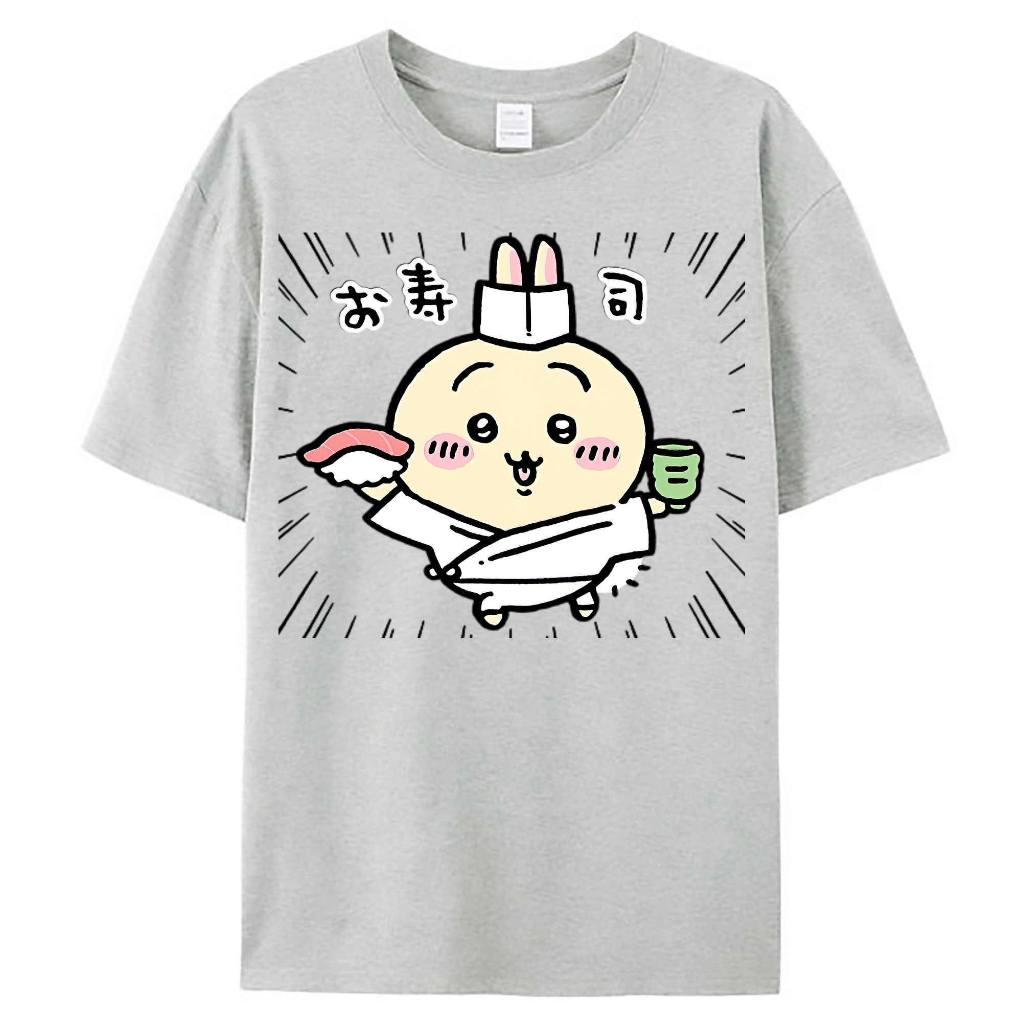 （画像用） ちいかわ うさぎ Chii-kawa usagi レディースカジュアルプリントTシャツ（綿100％）