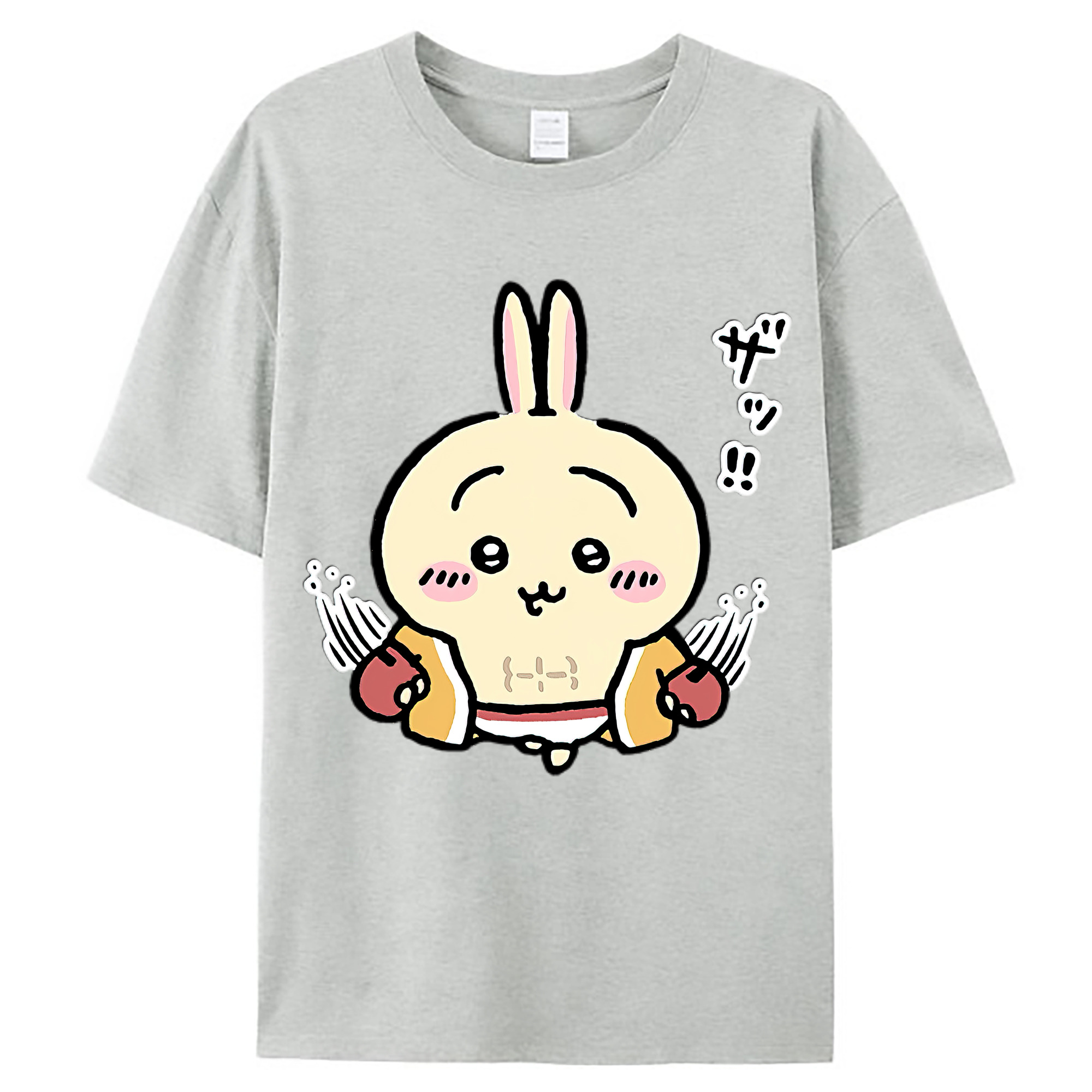 （画像用） ちいかわ うさぎ Chii-kawa usagi レディースカジュアルプリントTシャツ（綿100％）