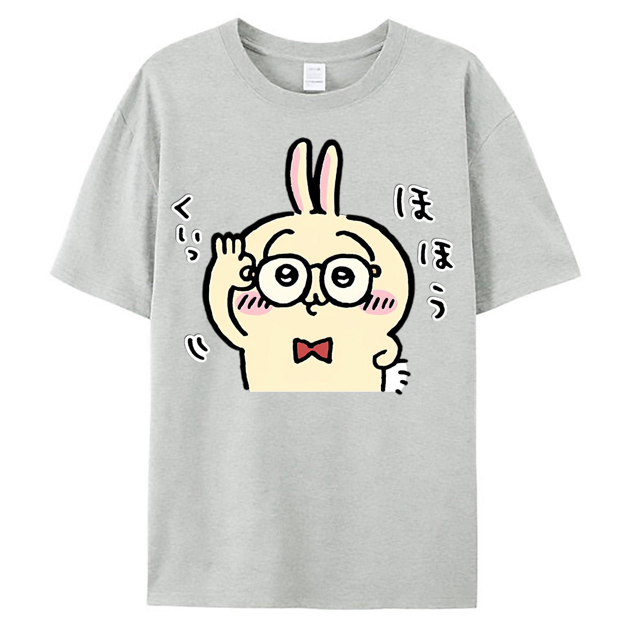 （画像用） ちいかわ うさぎ Chii-kawa usagi レディースカジュアルプリントTシャツ（綿100％）