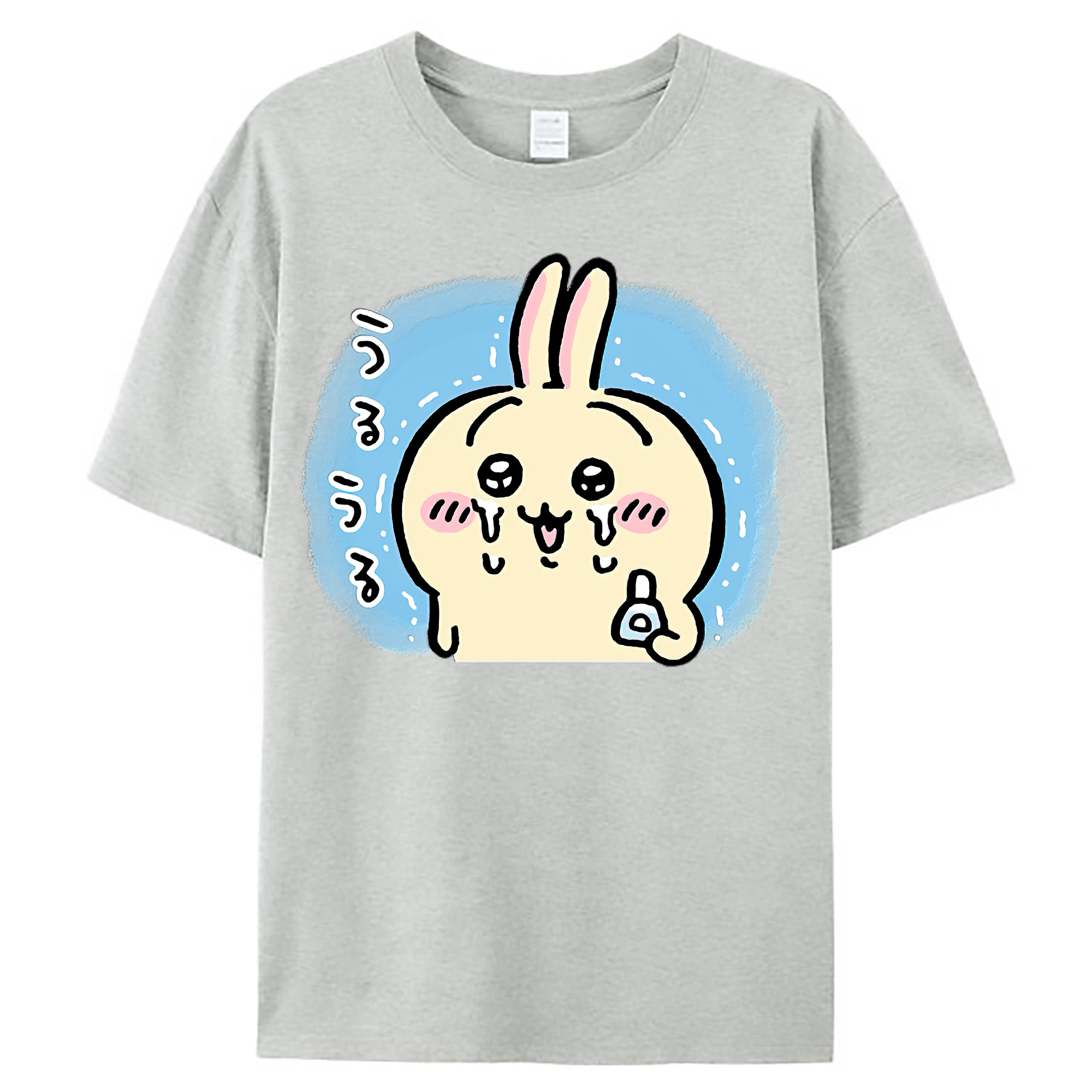 （画像用） ちいかわ うさぎ Chii-kawa usagi レディースカジュアルプリントTシャツ（綿100％）