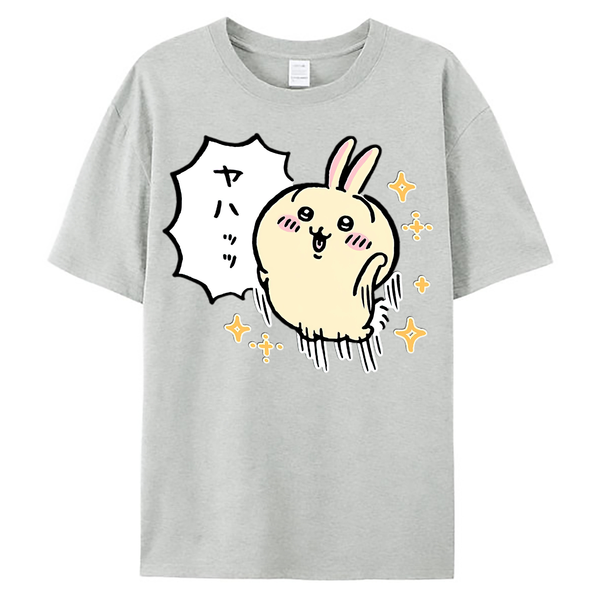 （画像用） ちいかわ うさぎ Chii-kawa usagi レディースカジュアルプリントTシャツ（綿100％）