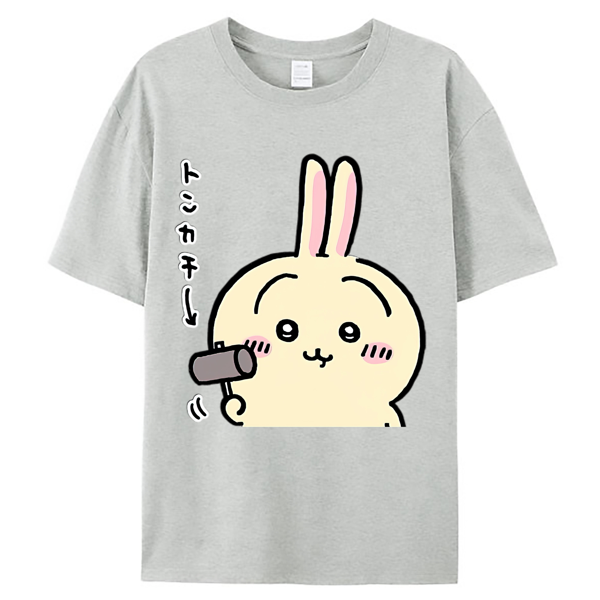 （画像用） ちいかわ うさぎ Chii-kawa usagi レディースカジュアルプリントTシャツ（綿100％）
