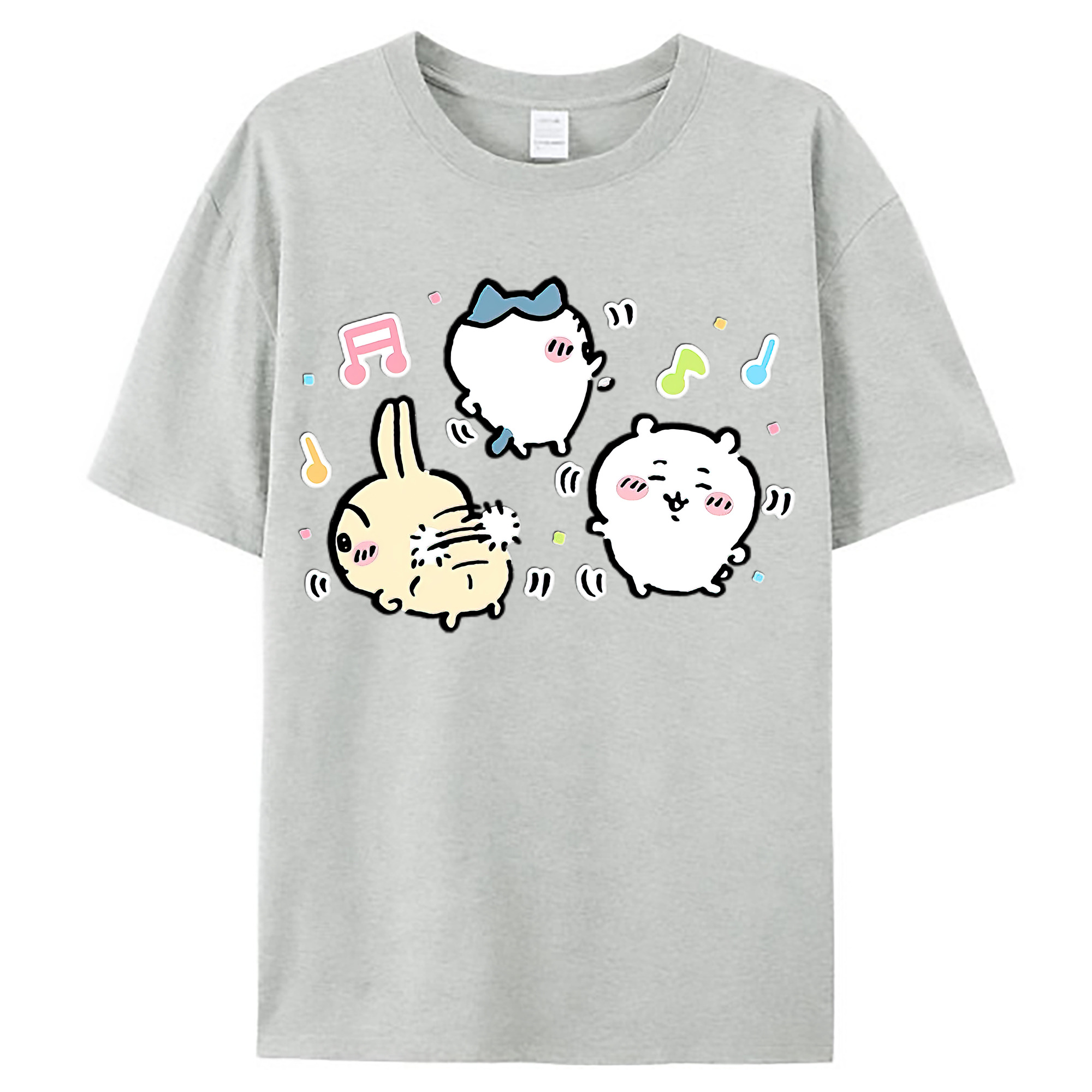 （画像用） ちいかわ うさぎ Chii-kawa usagi レディースカジュアルプリントTシャツ（綿100％）