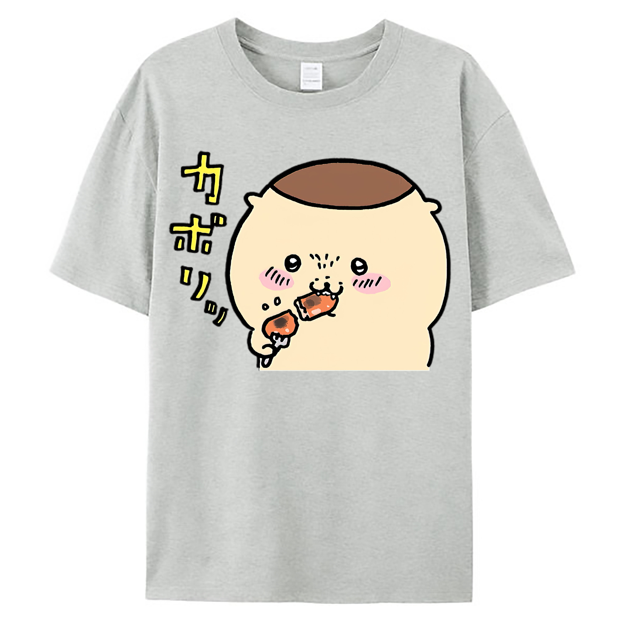（画像用） ちいかわ くりまんじゅう Chii-kawa kuri manjū レディースカジュアルプリントTシャツ（綿100％）