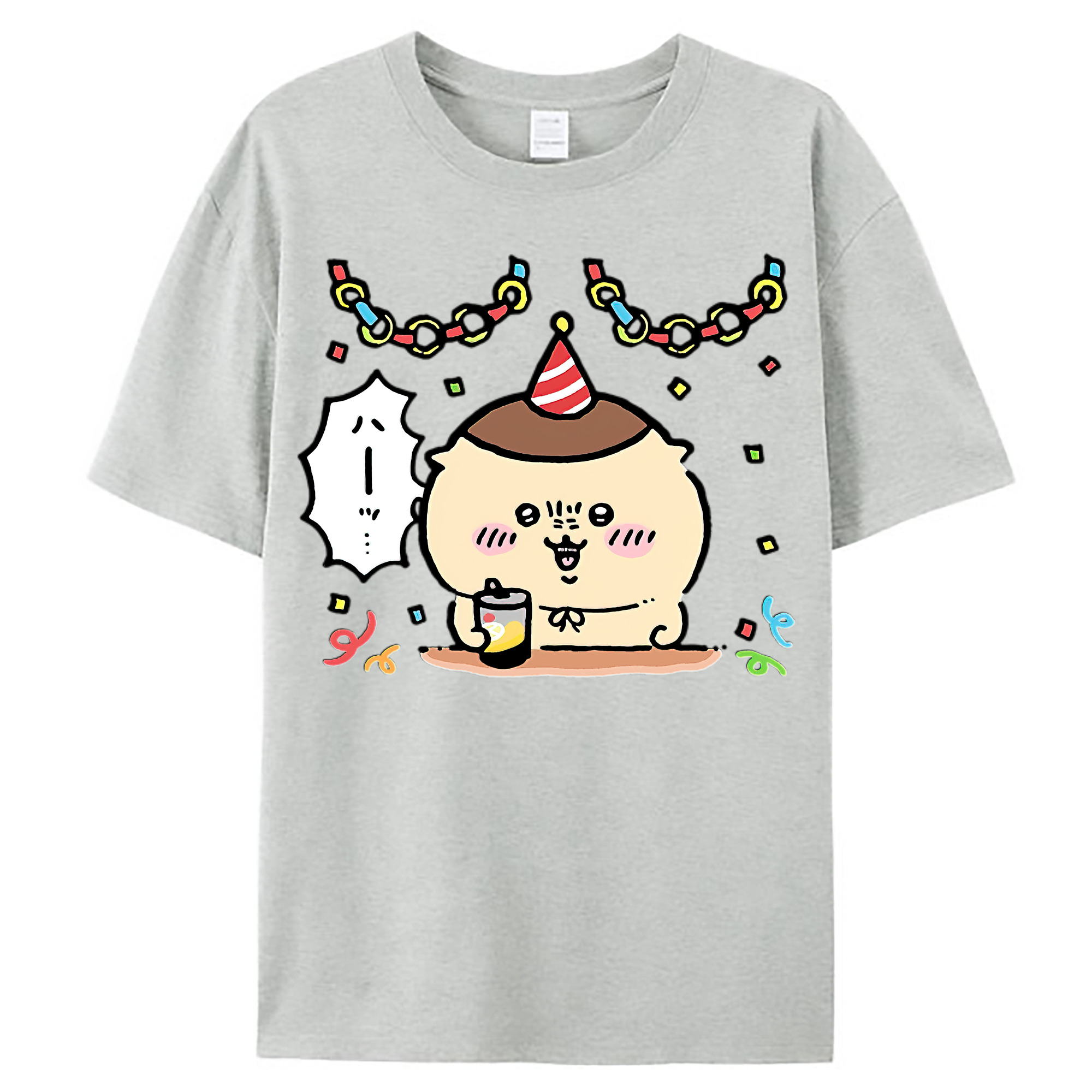 （画像用） ちいかわ くりまんじゅう Chii-kawa kuri manjū レディースカジュアルプリントTシャツ（綿100％）