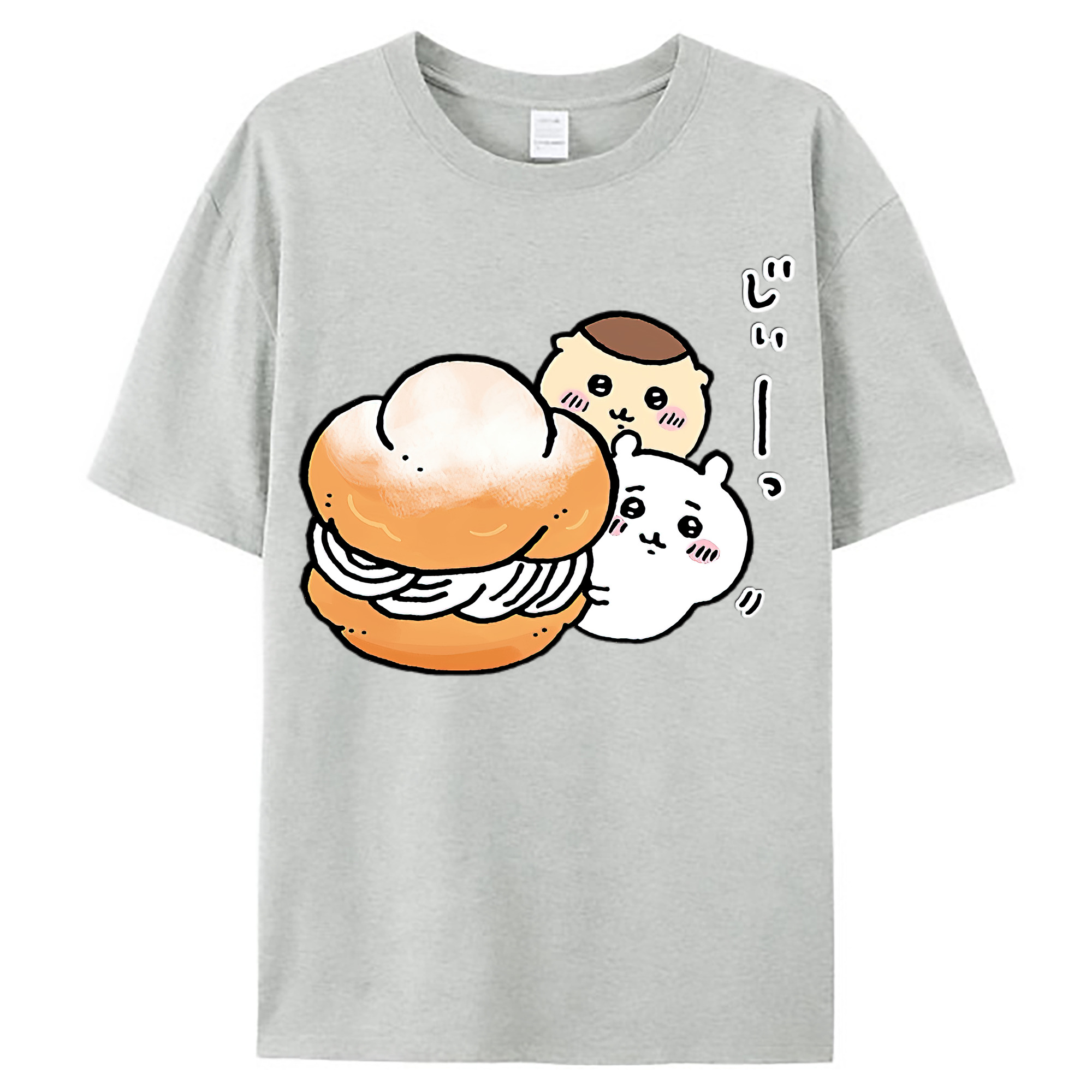 （画像用） ちいかわ くりまんじゅう Chii-kawa kuri manjū レディースカジュアルプリントTシャツ（綿100％）