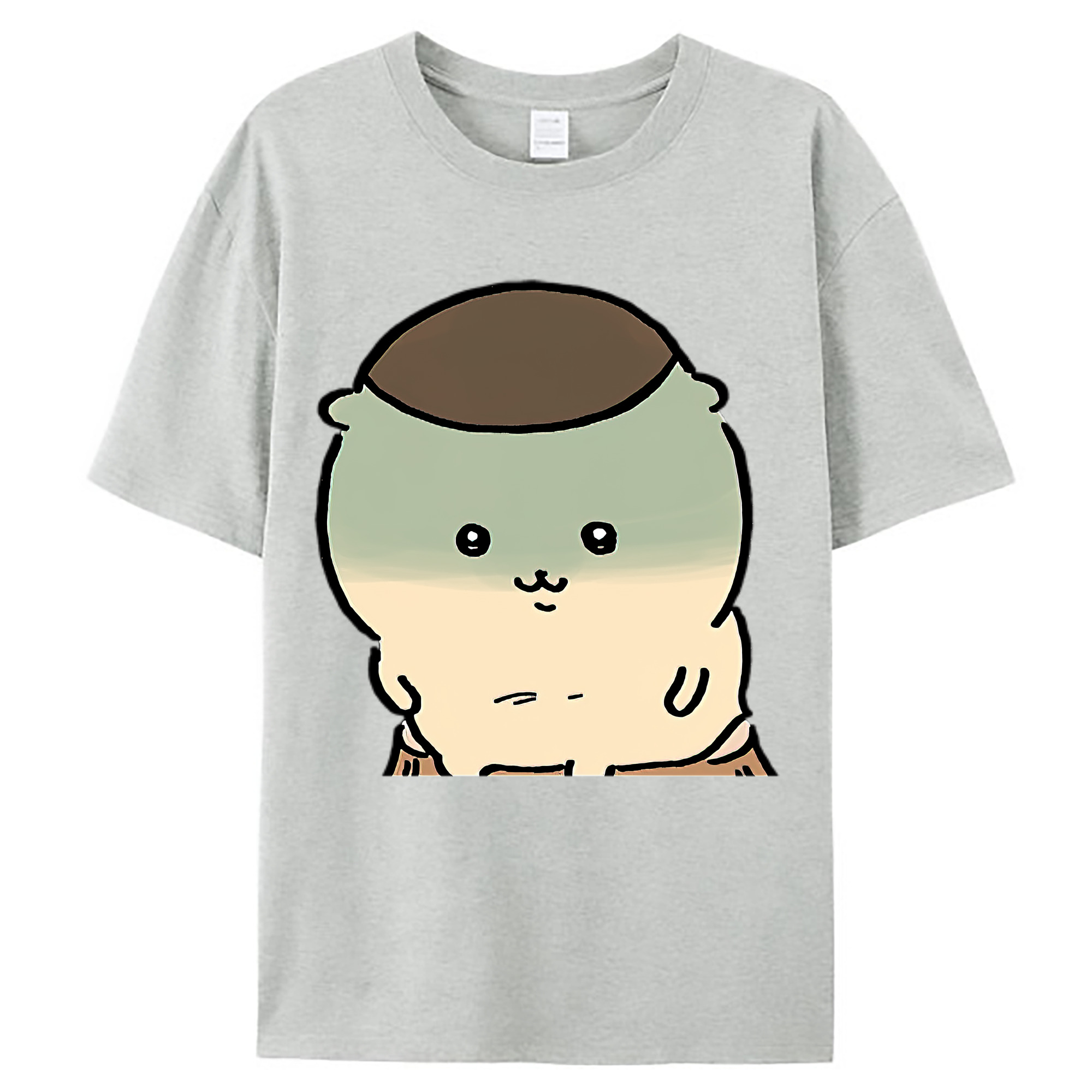 （画像用） ちいかわ くりまんじゅう Chii-kawa kuri manjū レディースカジュアルプリントTシャツ（綿100％）