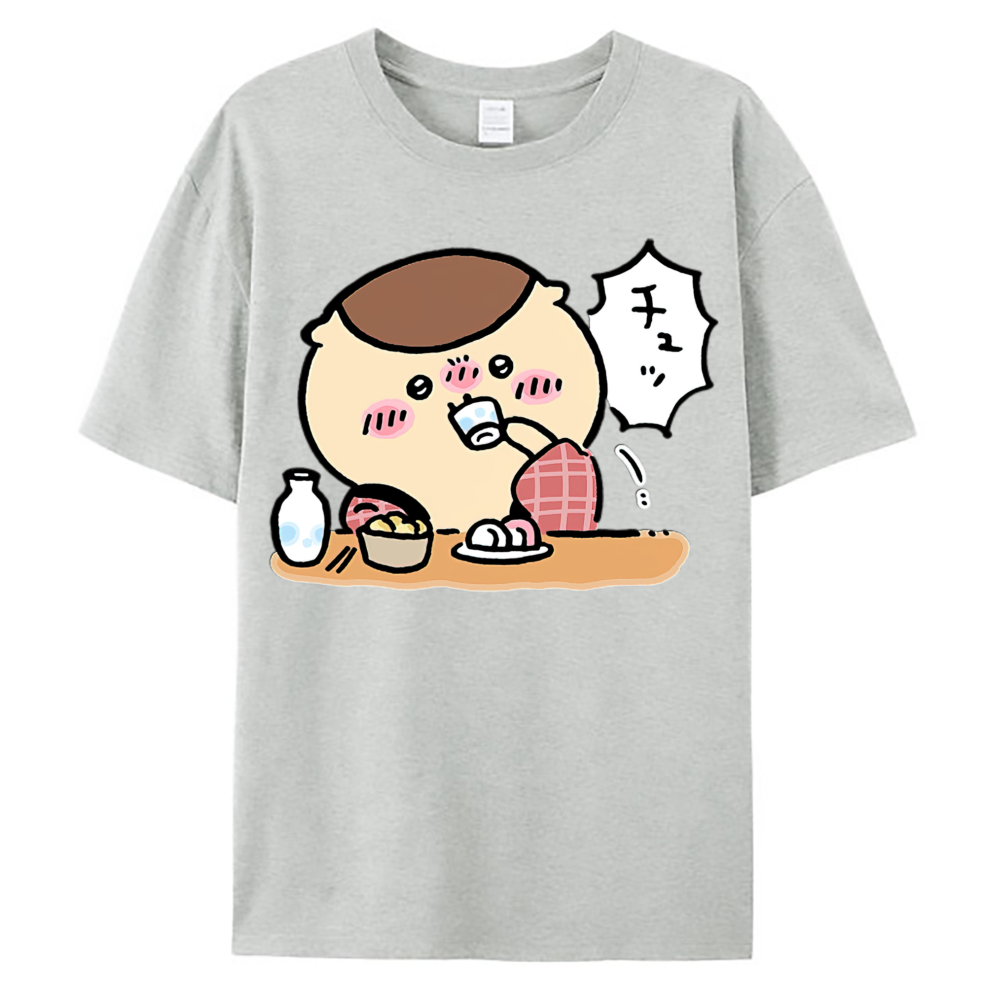 （画像用） ちいかわ くりまんじゅう Chii-kawa kuri manjū レディースカジュアルプリントTシャツ（綿100％）