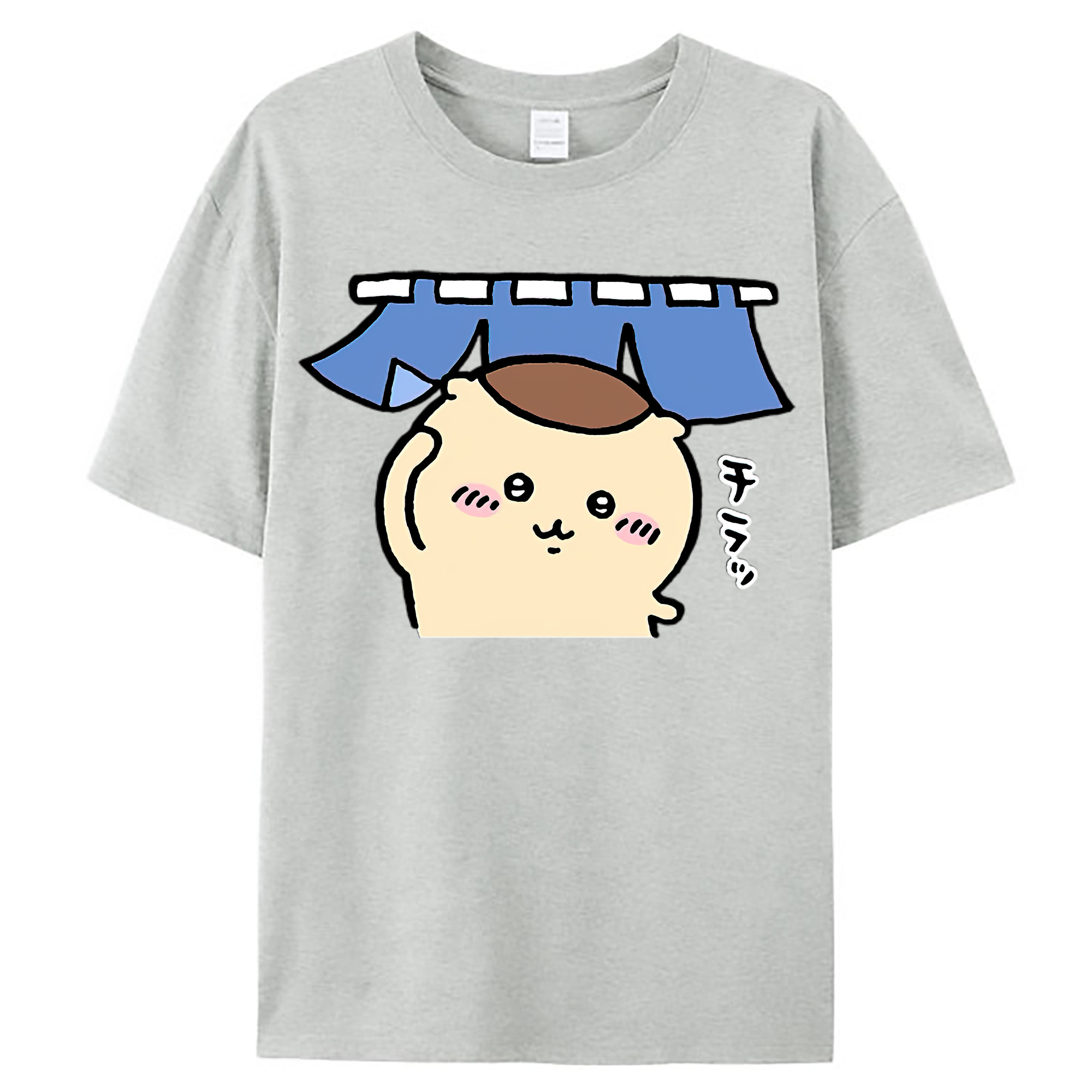 （画像用） ちいかわ くりまんじゅう Chii-kawa kuri manjū レディースカジュアルプリントTシャツ（綿100％）