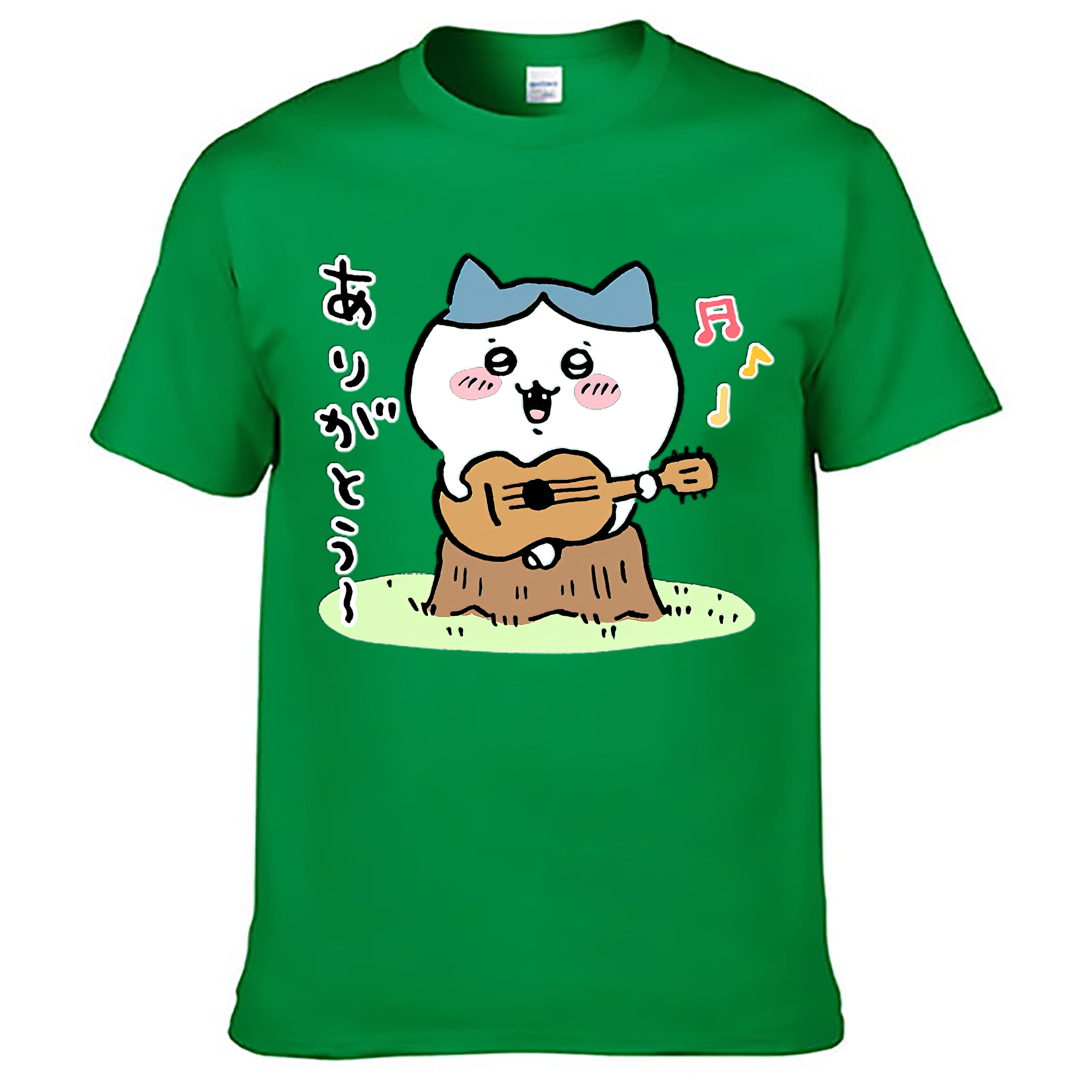 （画像用） ちいかわ ハチワレ Chii-kawa hachiware レディースカジュアルプリントTシャツ（綿100％）