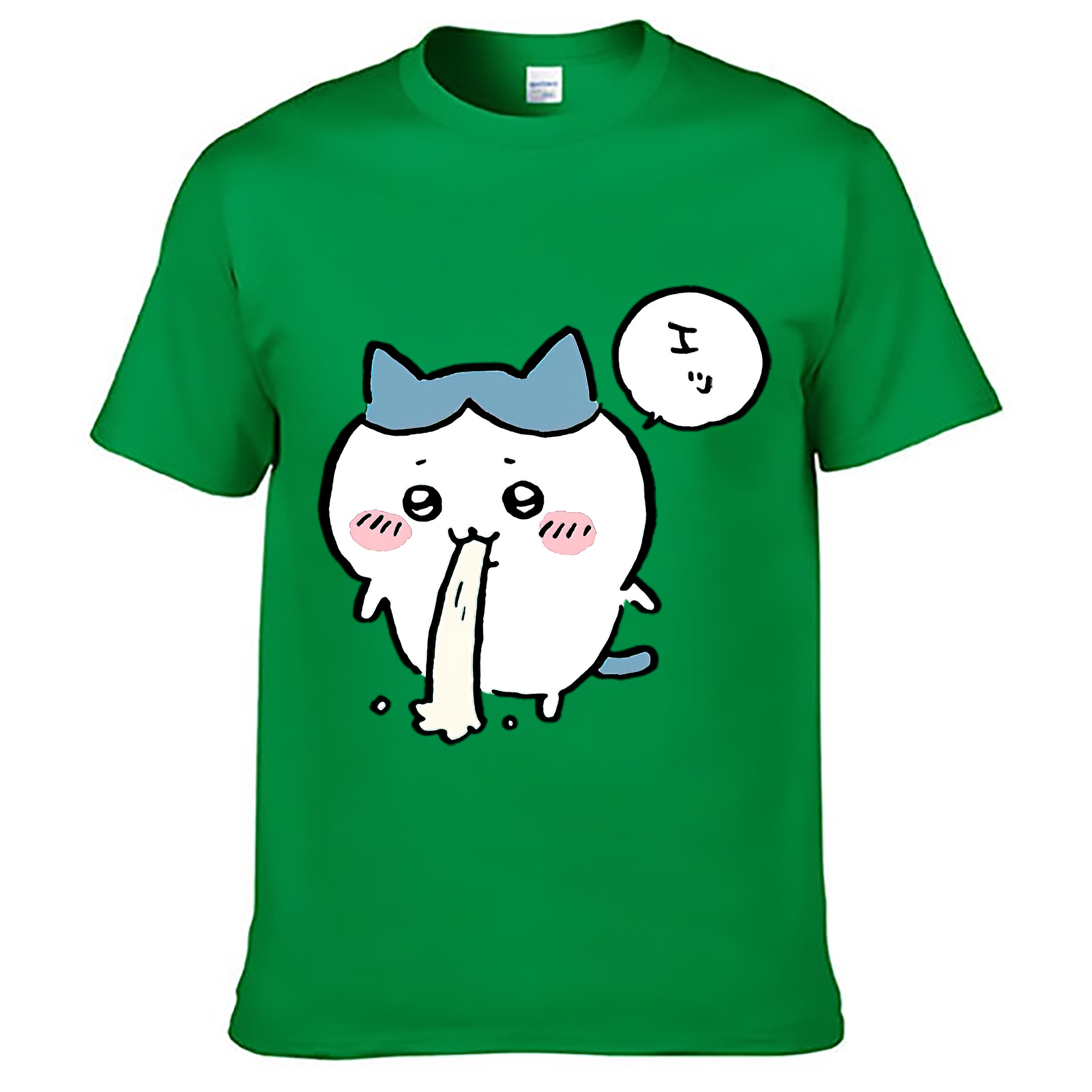 （画像用） ちいかわ ハチワレ Chii-kawa hachiware レディースカジュアルプリントTシャツ（綿100％）