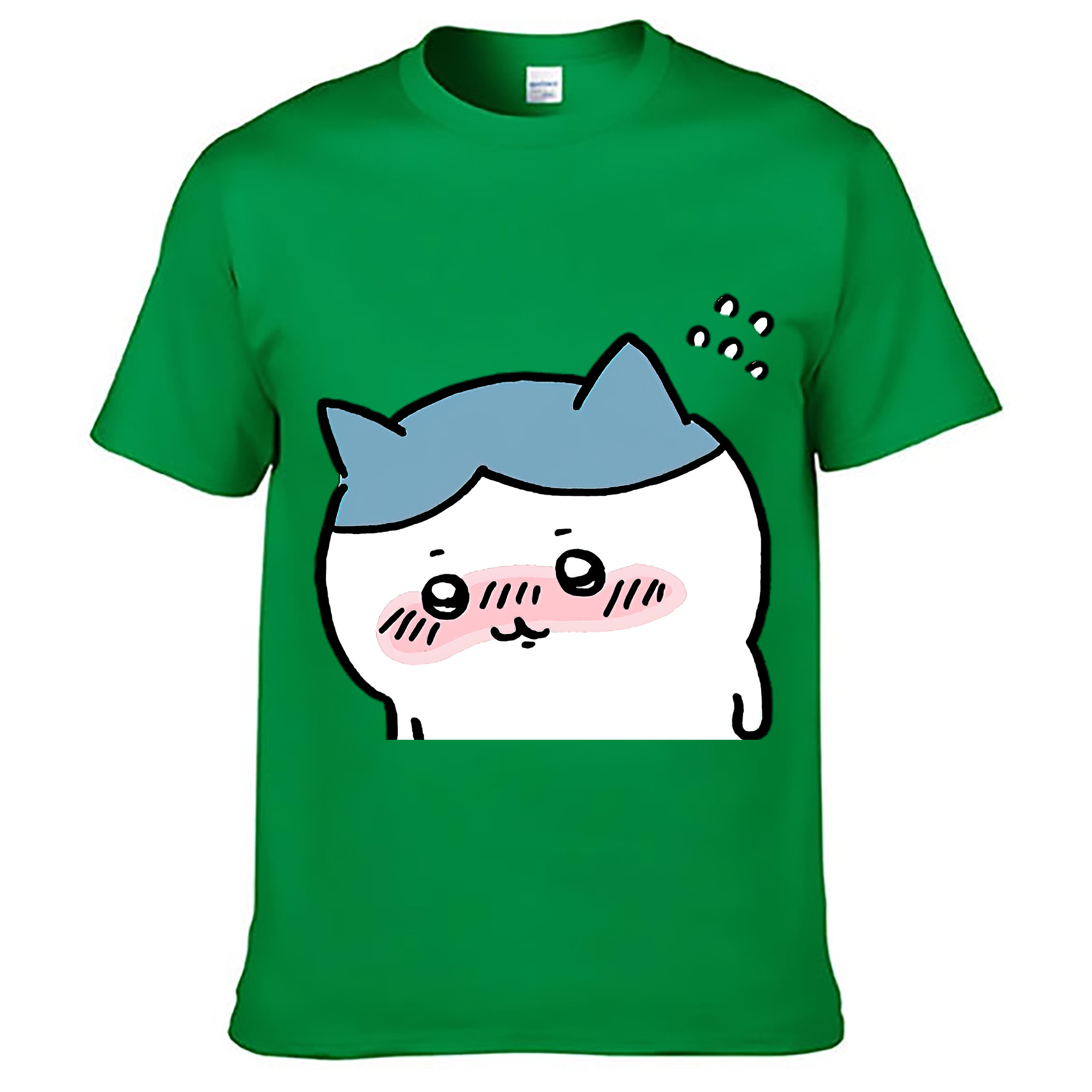 （画像用） ちいかわ ハチワレ Chii-kawa hachiware レディースカジュアルプリントTシャツ（綿100％）