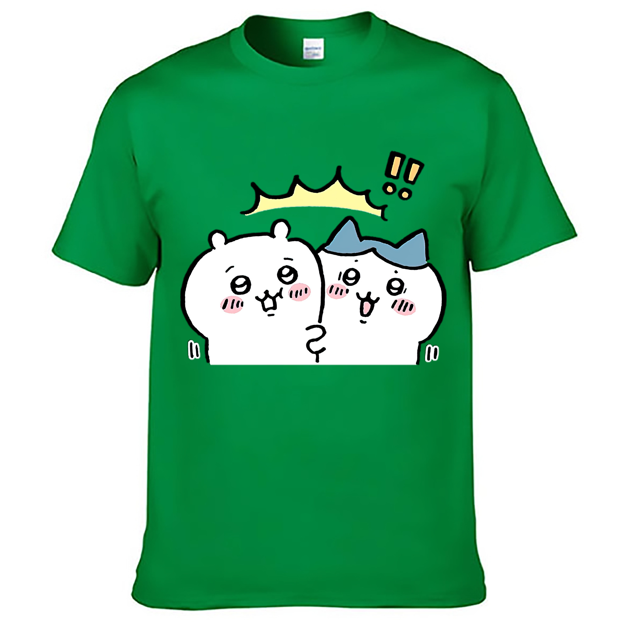 （画像用） ちいかわ ハチワレ Chii-kawa hachiware レディースカジュアルプリントTシャツ（綿100％）